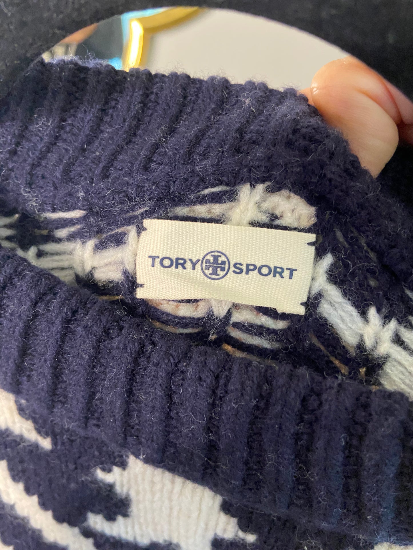 Tory Burch Merino Monogram Sweater size M