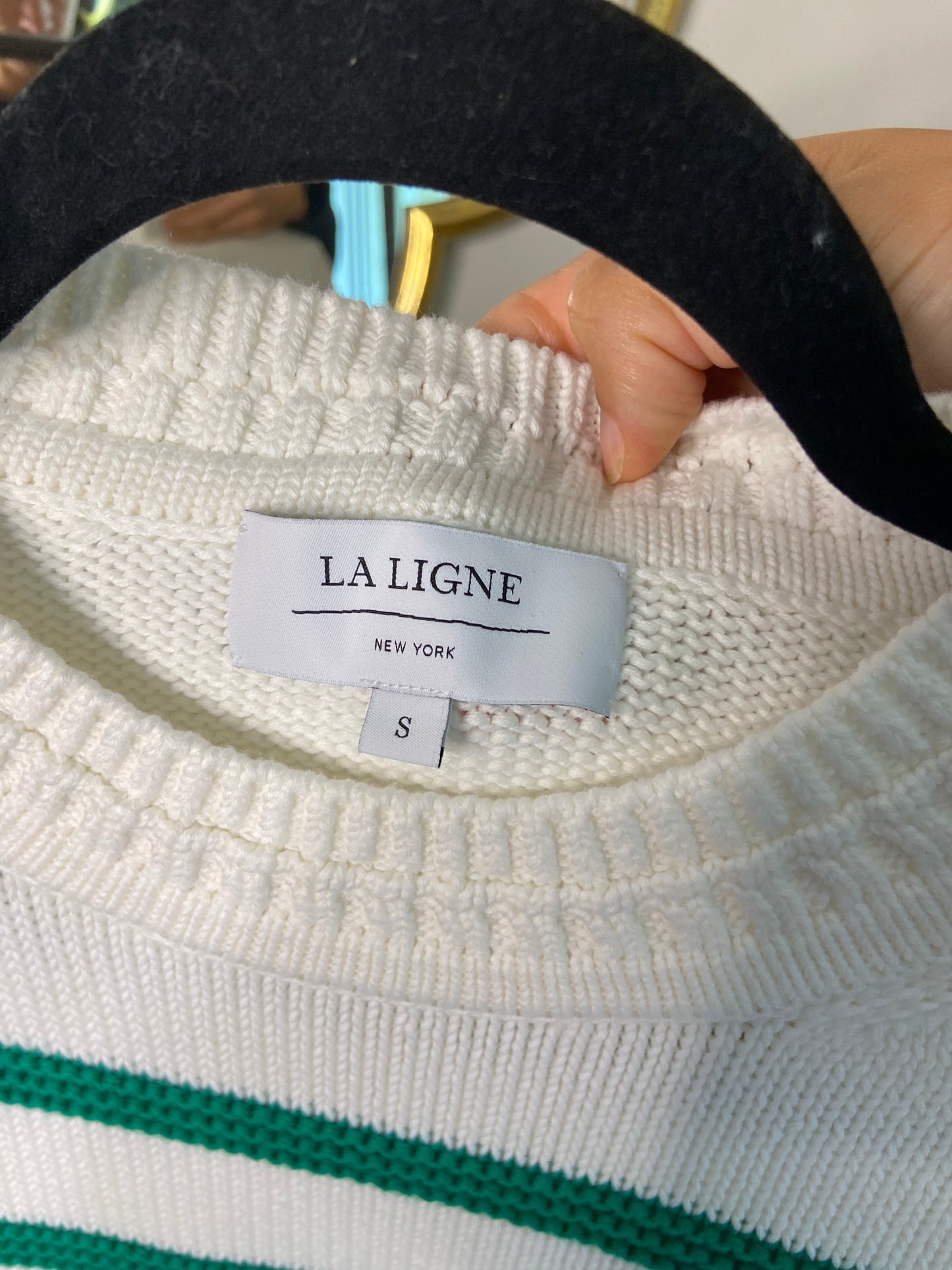 La Ligne Jill Striped Cotton Sweater size S