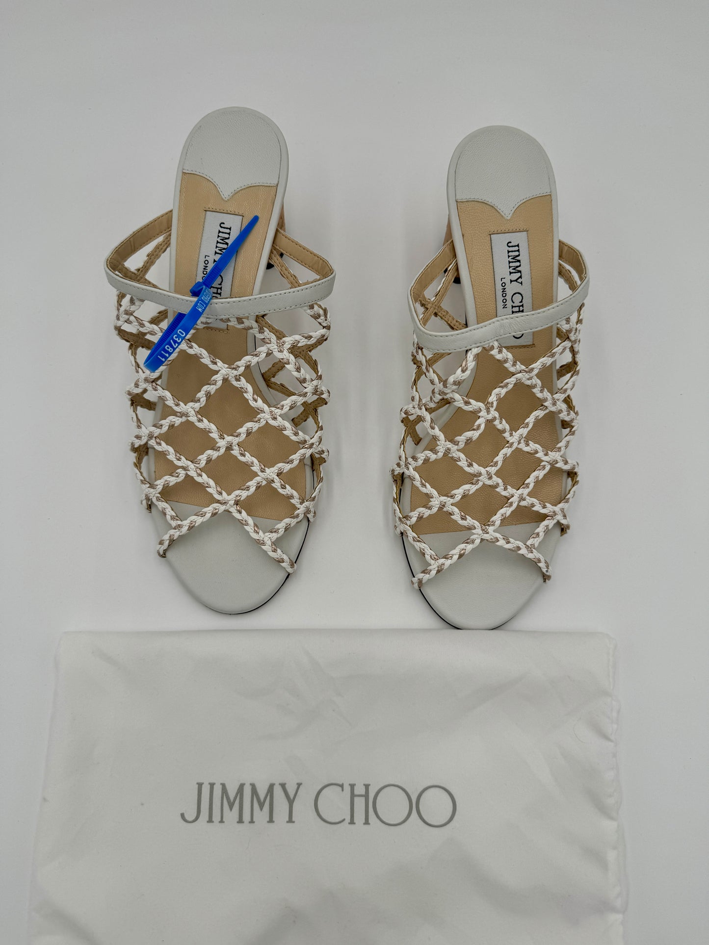 JIMMY CHOO Dean Rope Braided Sandals size 38