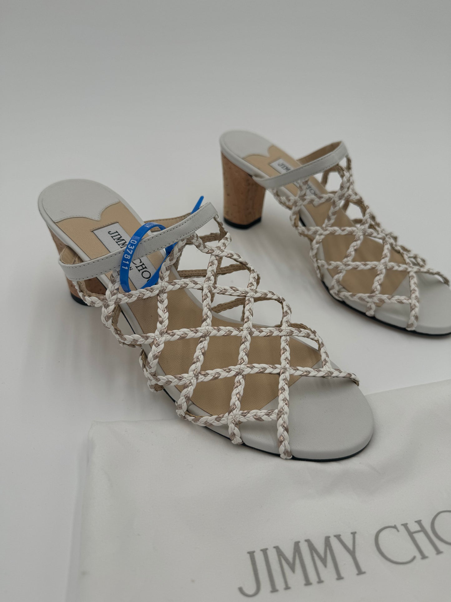 JIMMY CHOO Dean Rope Braided Sandals size 38