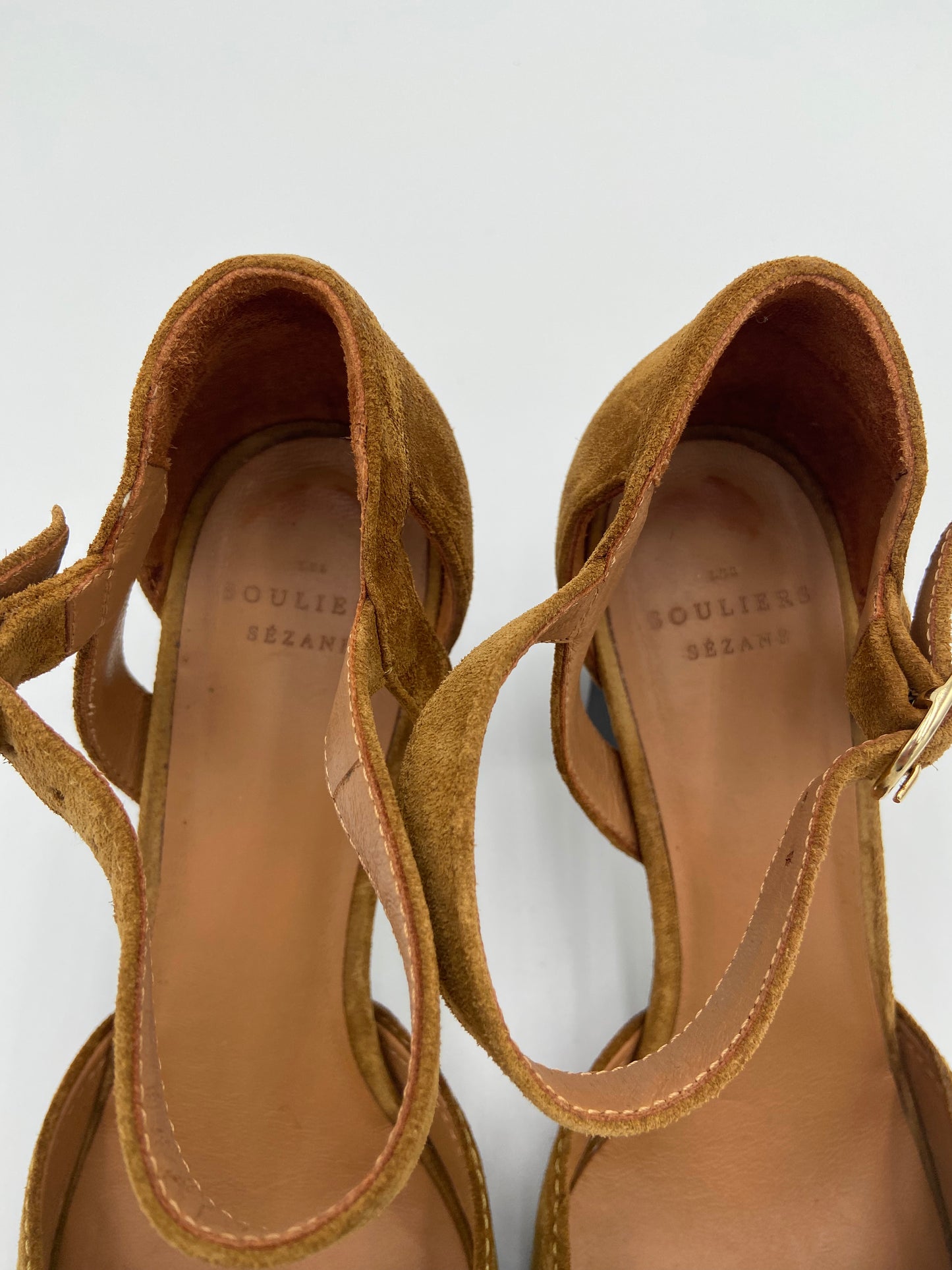 Sezane Katie Suede Mary Jane Pumps size 38