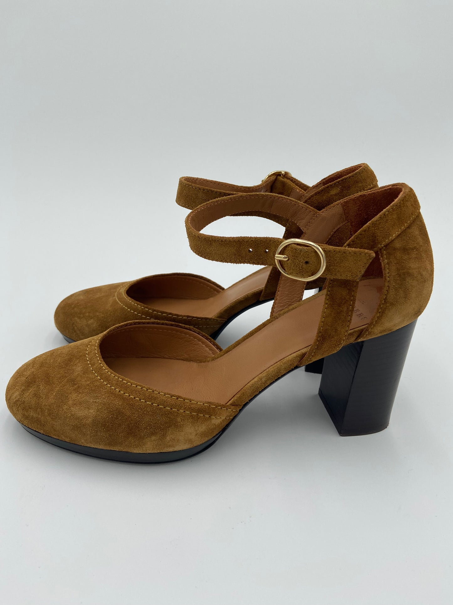 Sezane Katie Suede Mary Jane Pumps size 38
