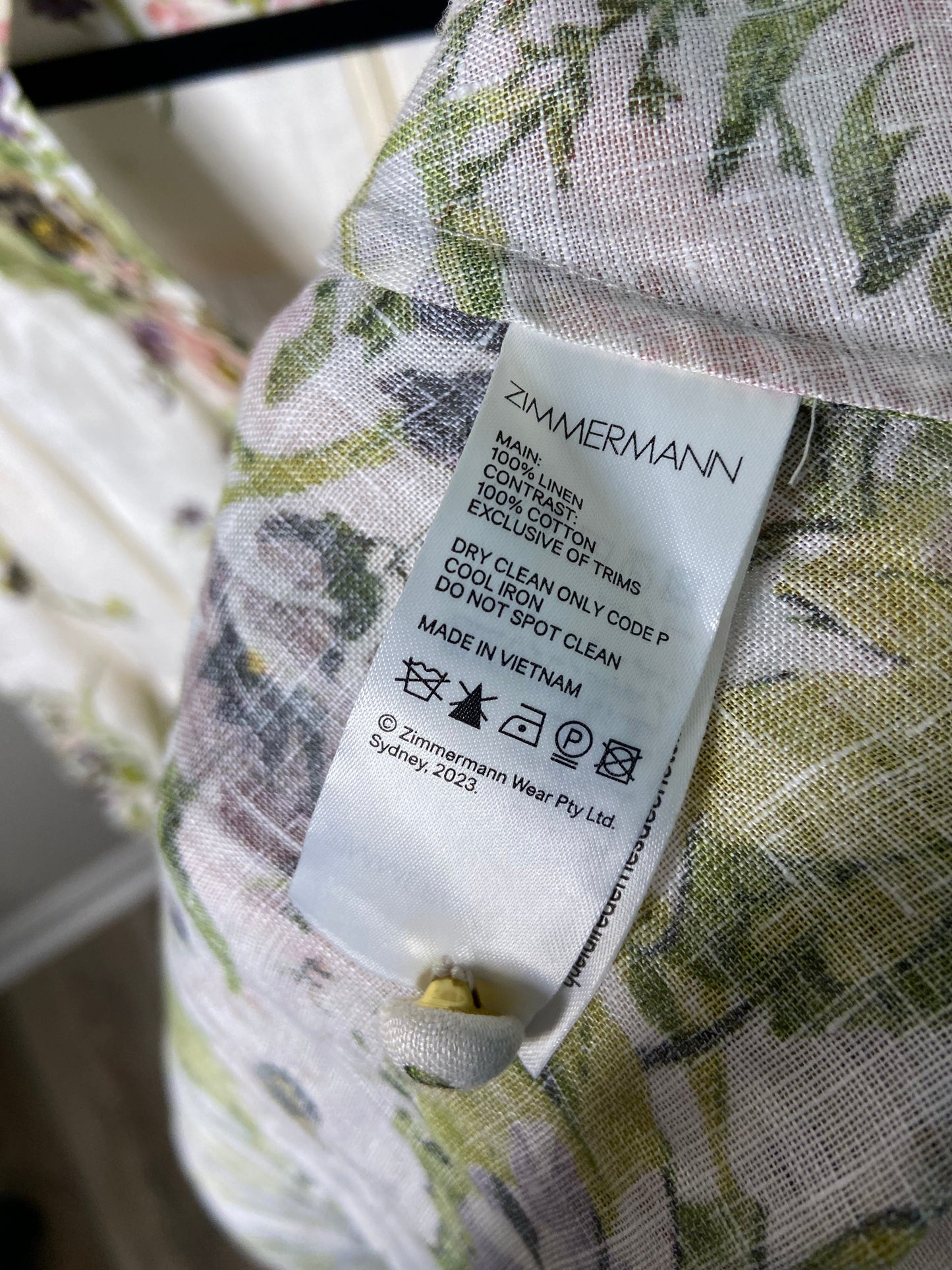 Zimmermann Halliday Plunge Mini Dress size US 8