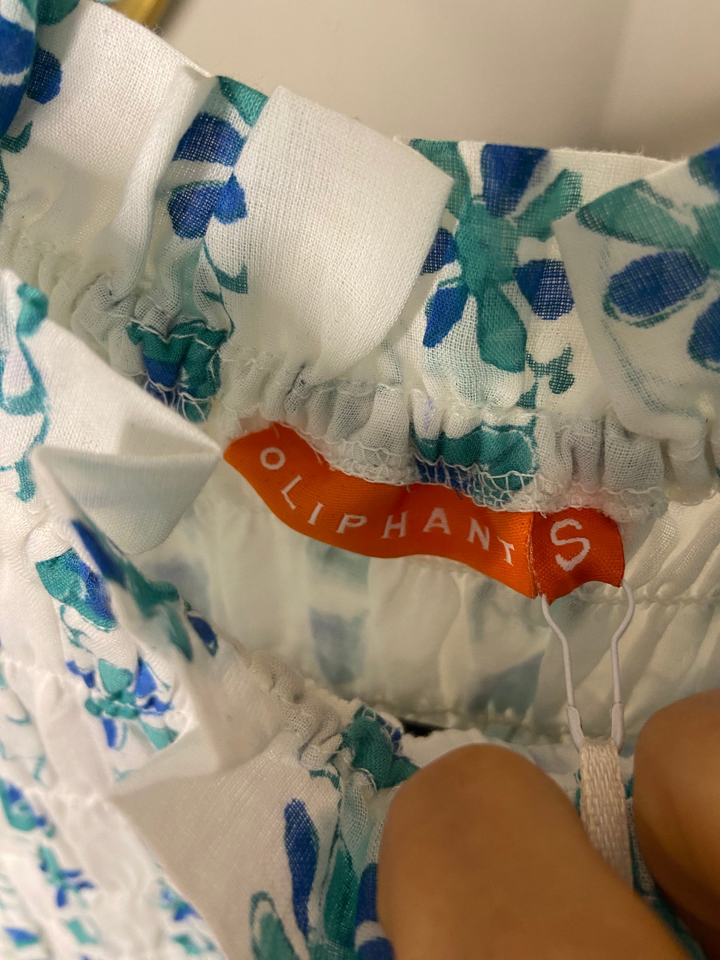 Oliphant Smocked Maxi Dress size S