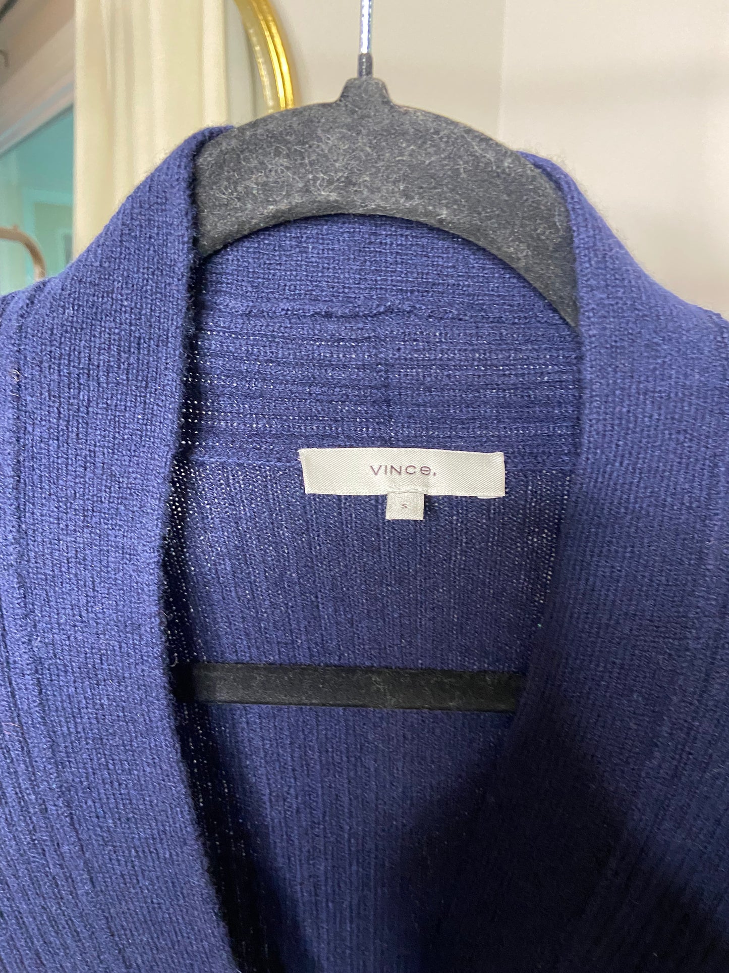 Vince Ribbed Button Front Cardigan Wool/Cashmere size S