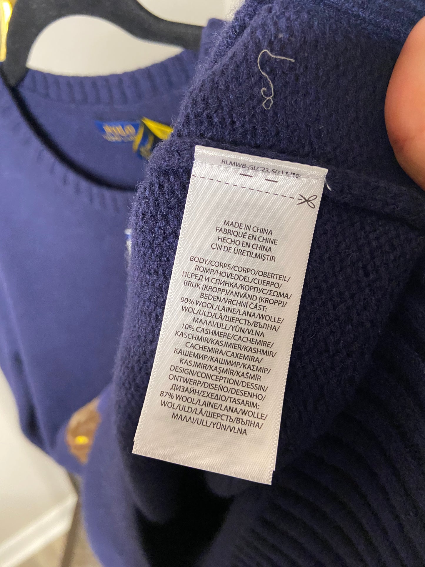 Polo Ralph Lauren Bear Wool Cashmere Sweater size XL