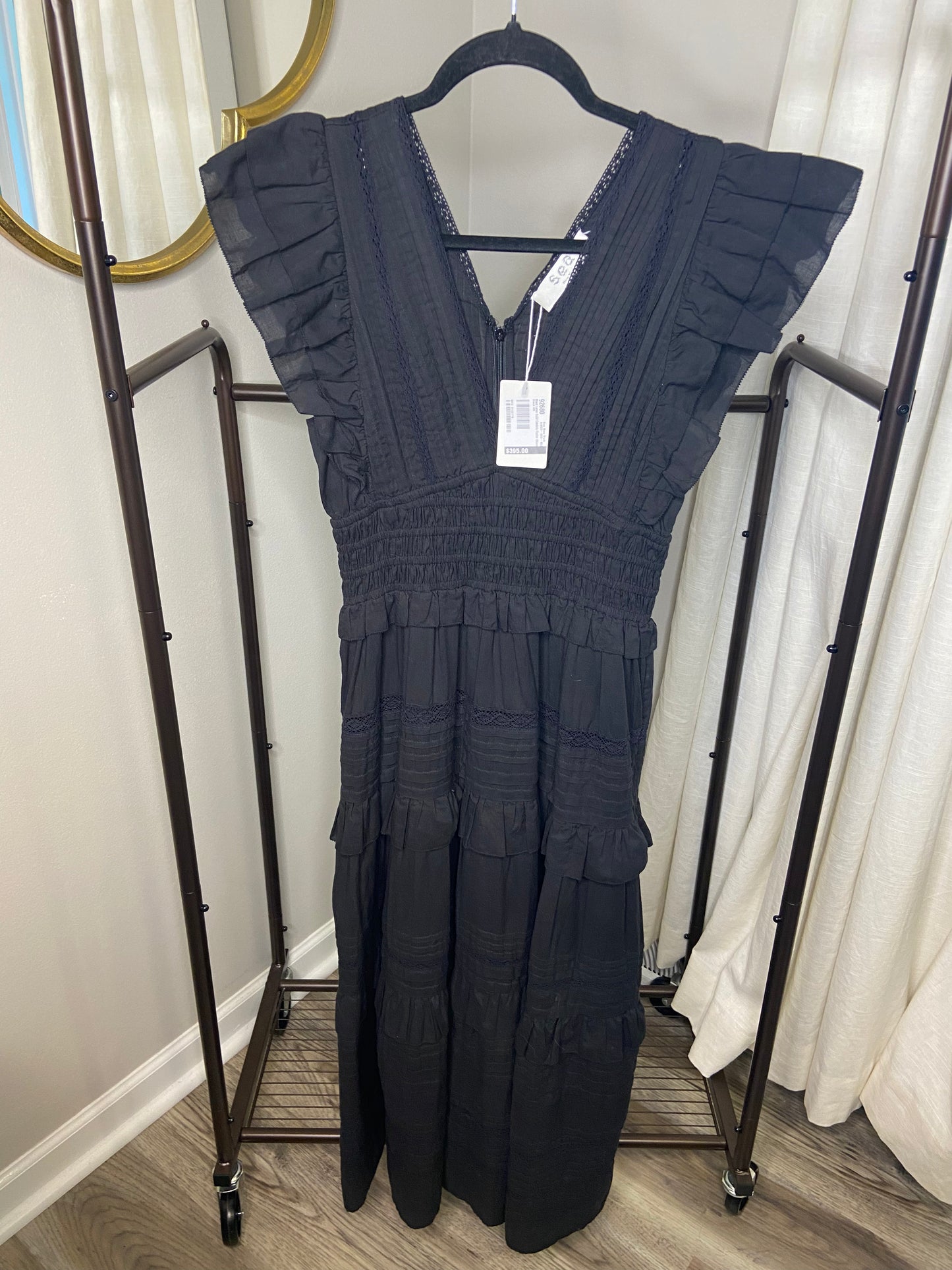 Sea New York Black Loren Flutter Sleeve Dress size XS