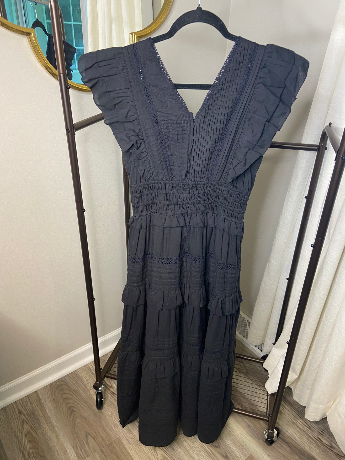 Sea New York Black Loren Flutter Sleeve Dress size XS