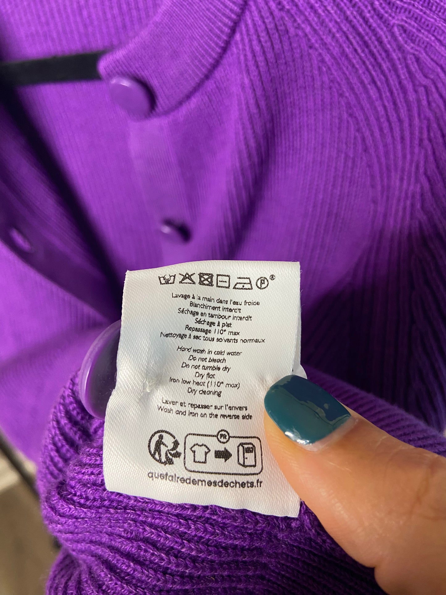Sezane Sonnie Purple Cardigan size S