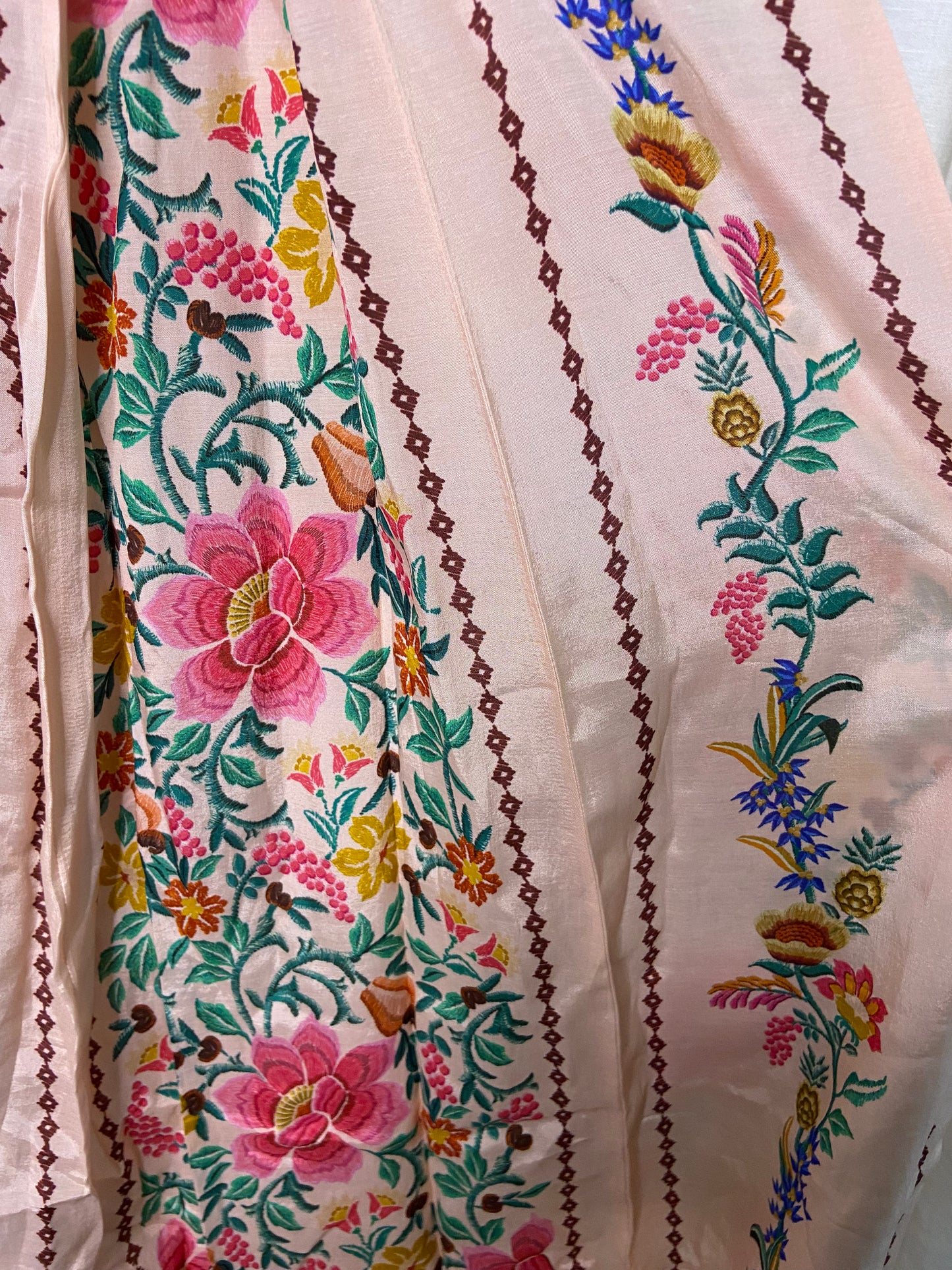 Farm Rio Delicate Forest Pink Maxi Dress size L