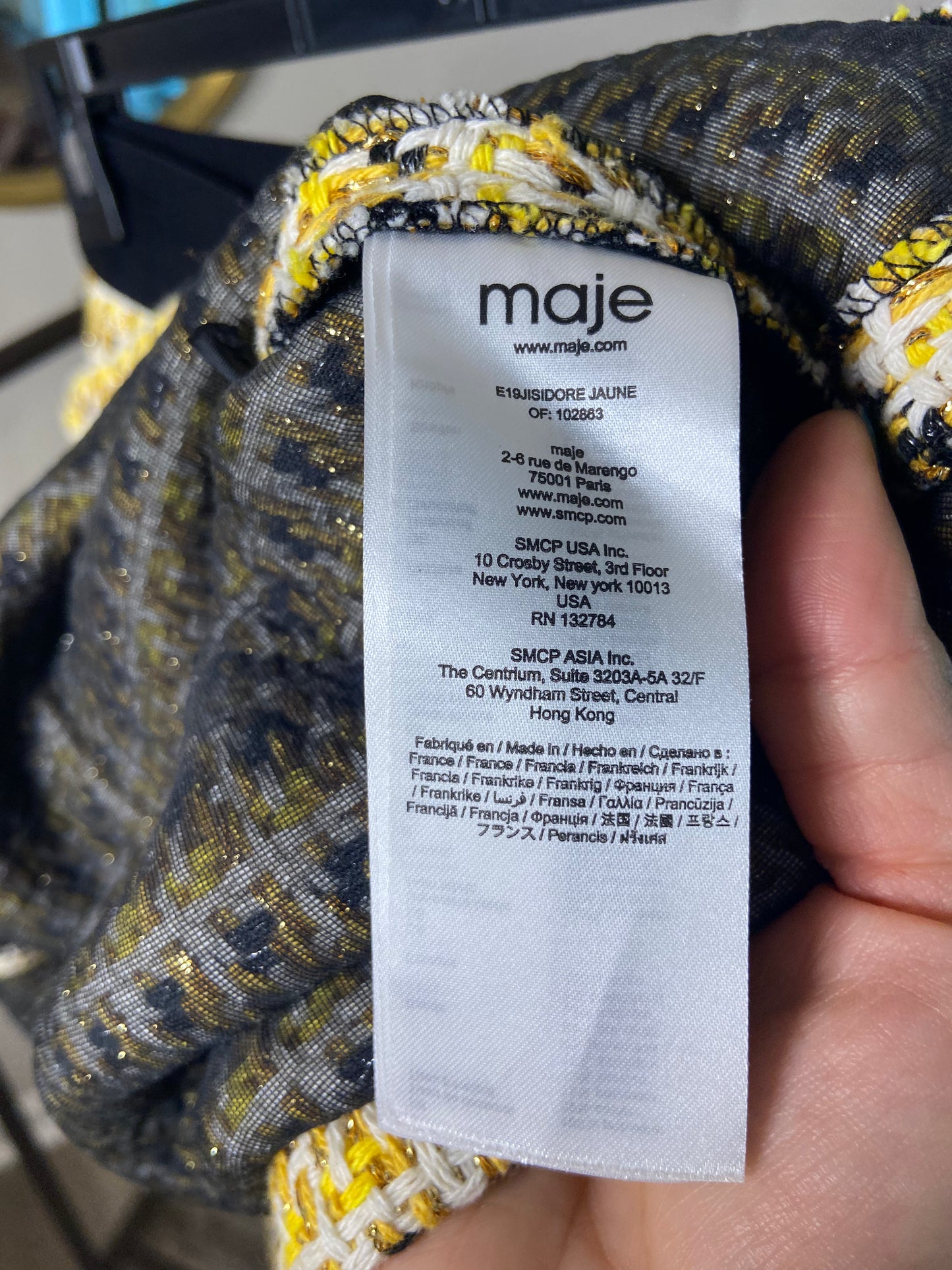 Maje Jisidore Tweed Mini Skirt size M
