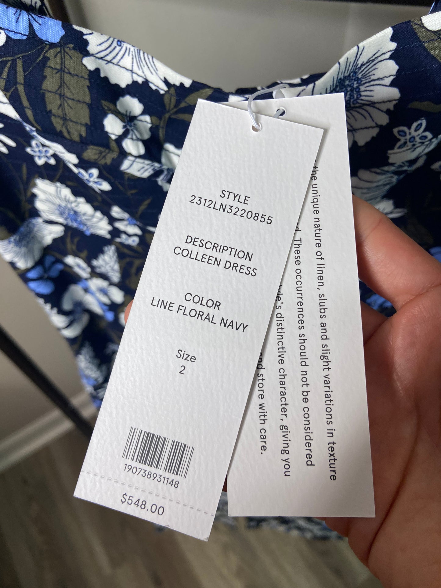 Veronica Beard Colleen Dress Floral Navy size 2
