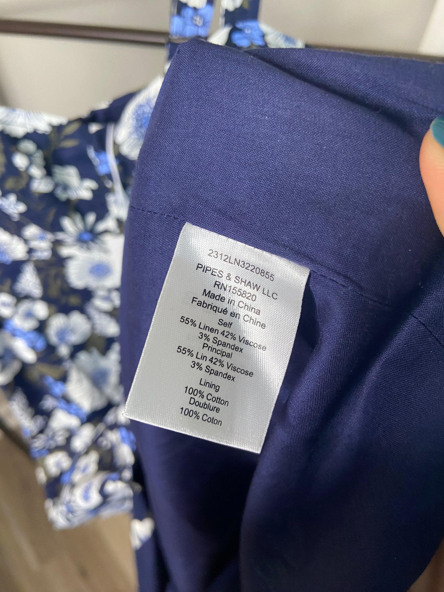 Veronica Beard Colleen Dress Floral Navy size 2