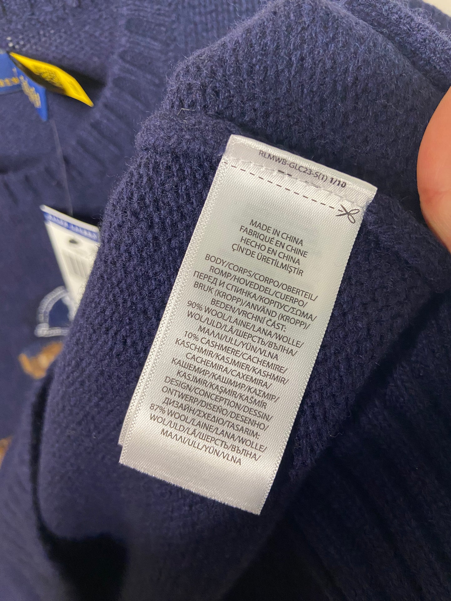 Polo Ralph Lauren Bear Wool Cashmere Sweater size S