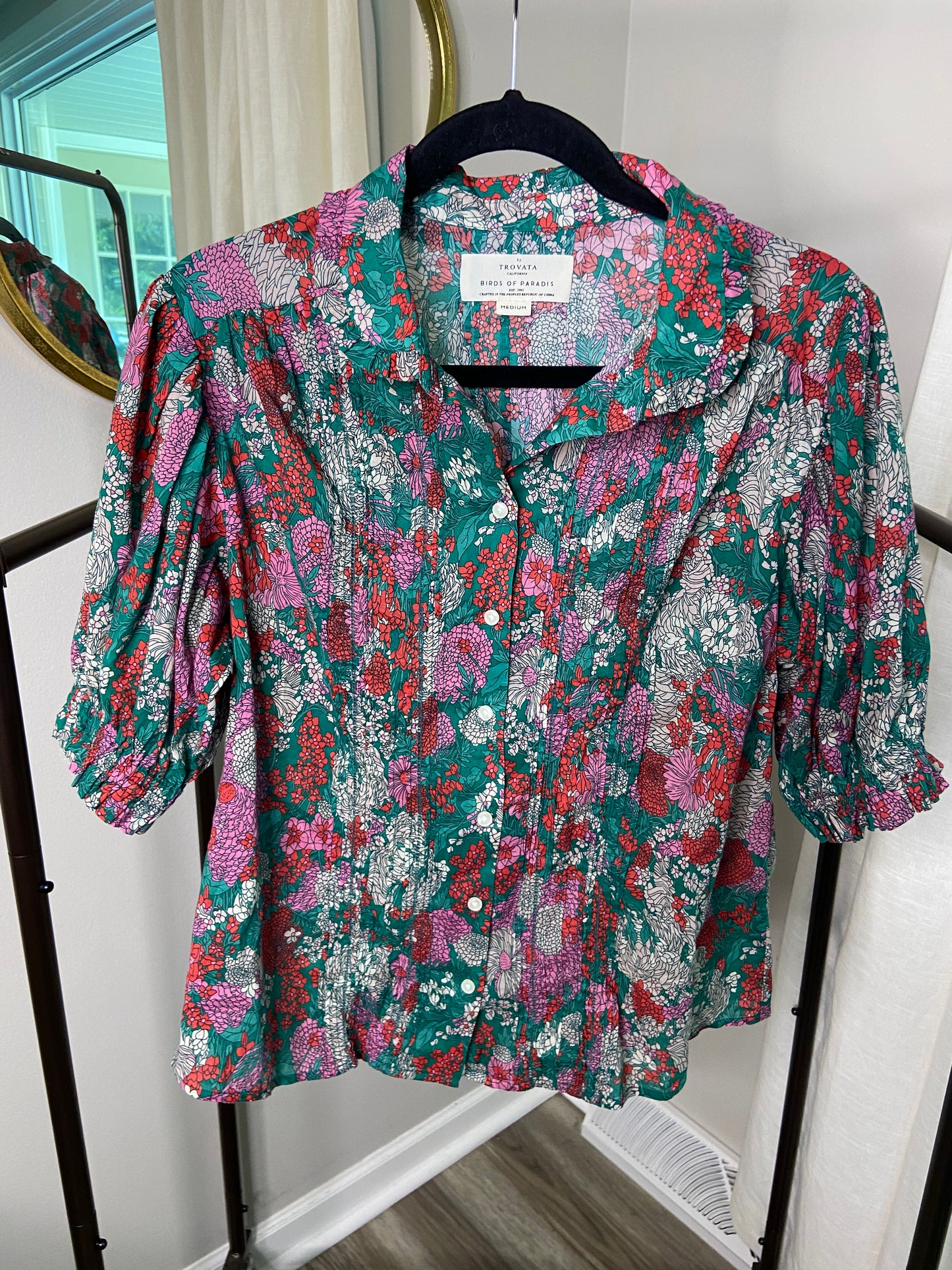 Trovata Birds of Paradis Gemma Blouse size M