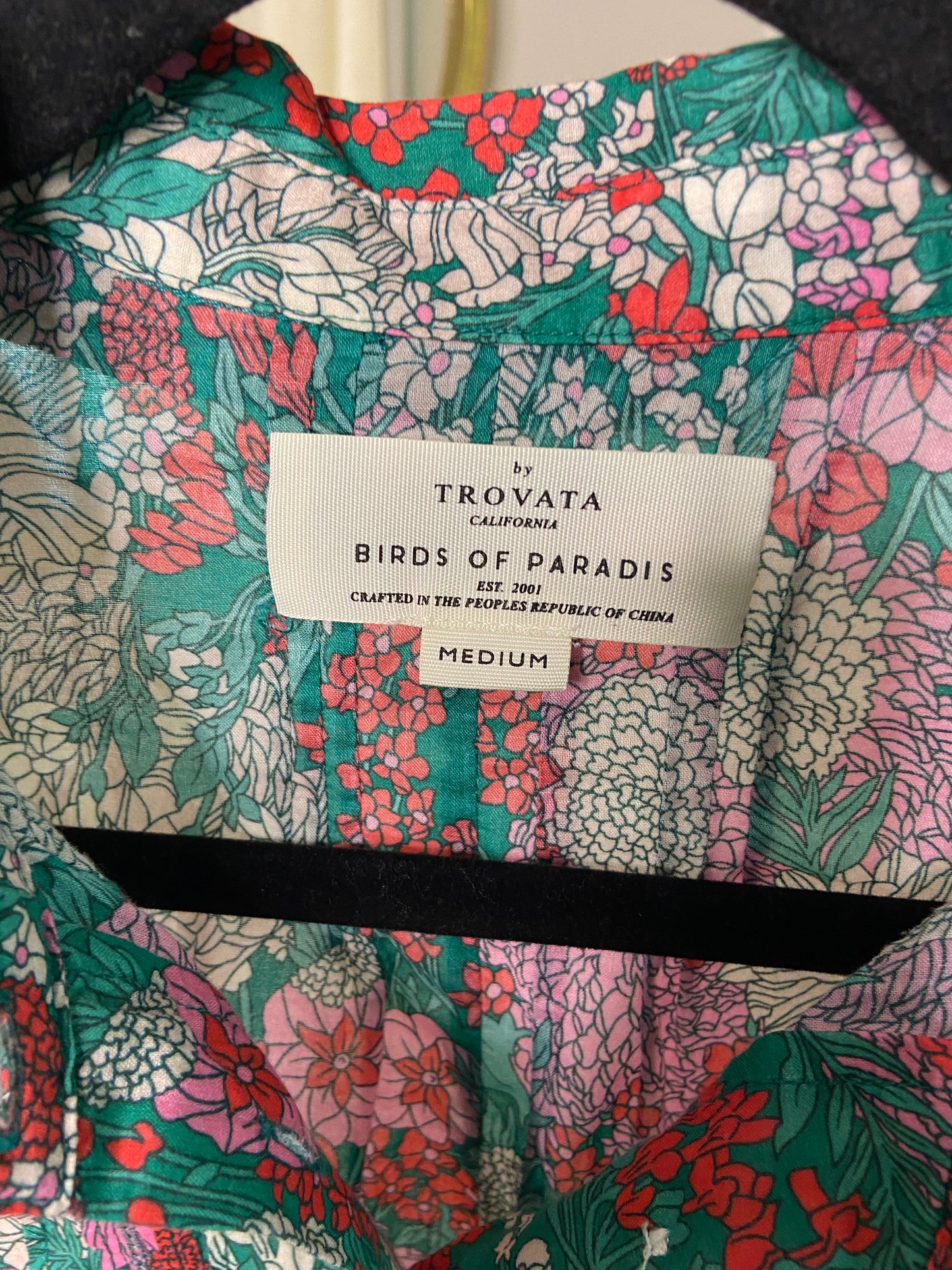 Trovata Birds of Paradis Gemma Blouse size M