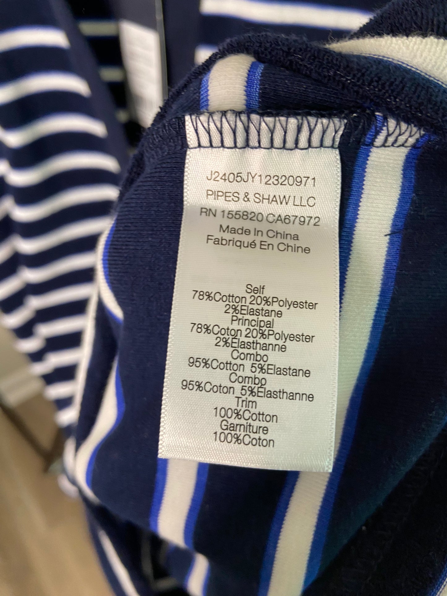 Veronica Beard Terrence Embroidered Stripe Terry Dress size M