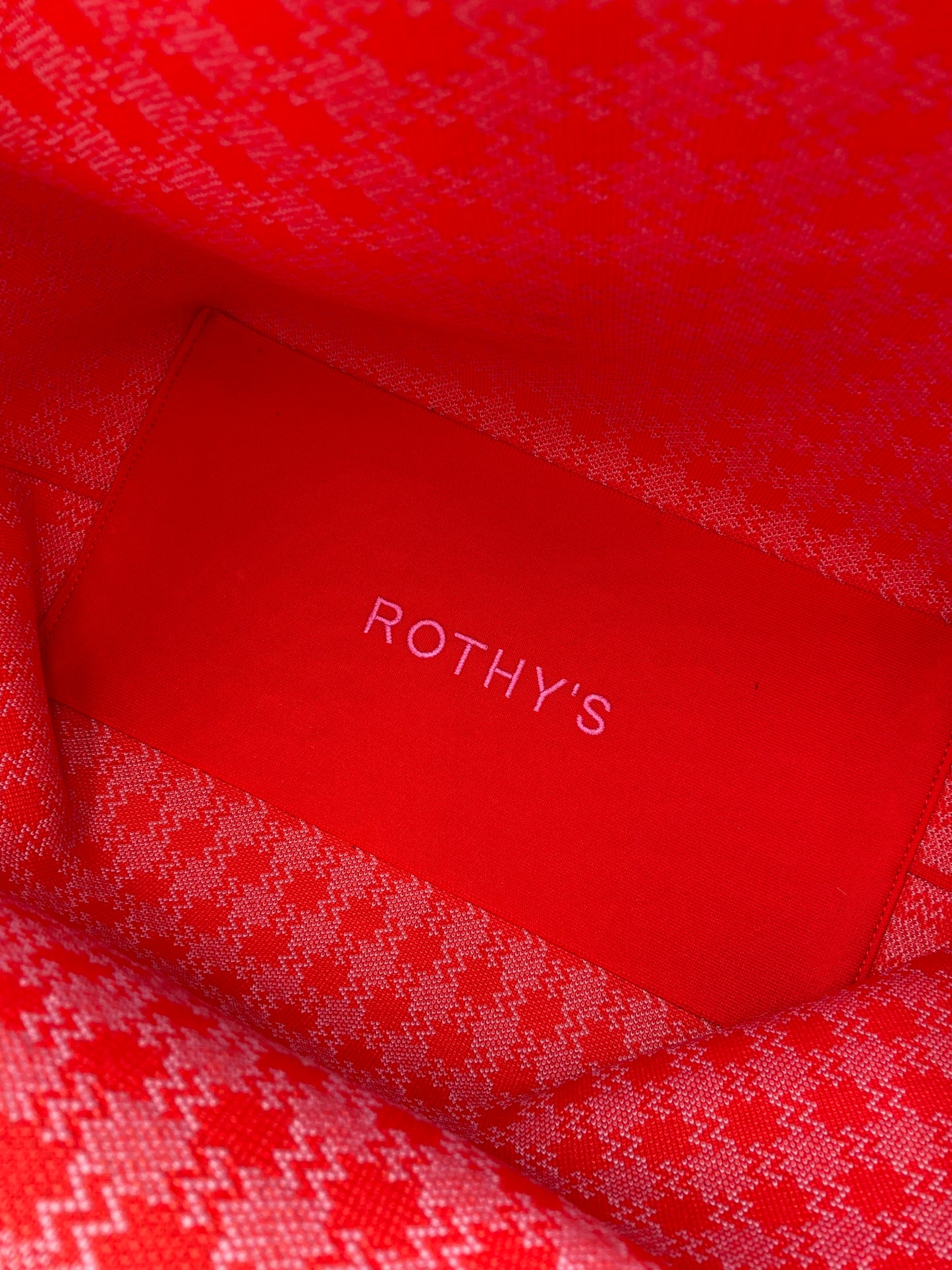 Rothy's Poppy Gingham Washable Tote