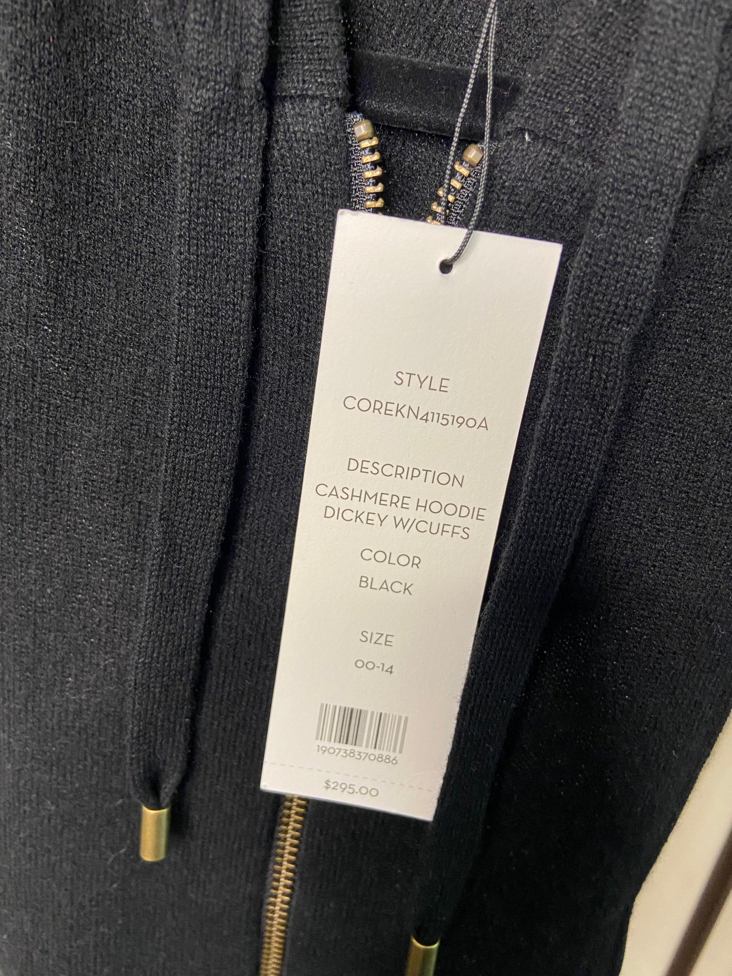 Veronica Beard Cashmere Hoodie Dickey with Cuffs ONLY SIZE