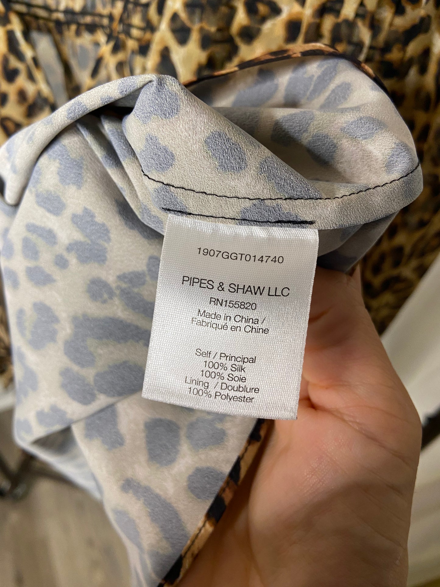 Veronica Beard Jaz Silk Leopard Blouse size XS