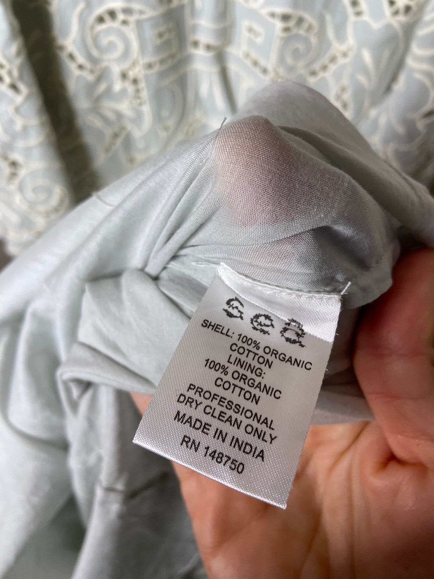 Sea New York Blaire Shell-Embellished Organic Cotton Midi Dress size 4
