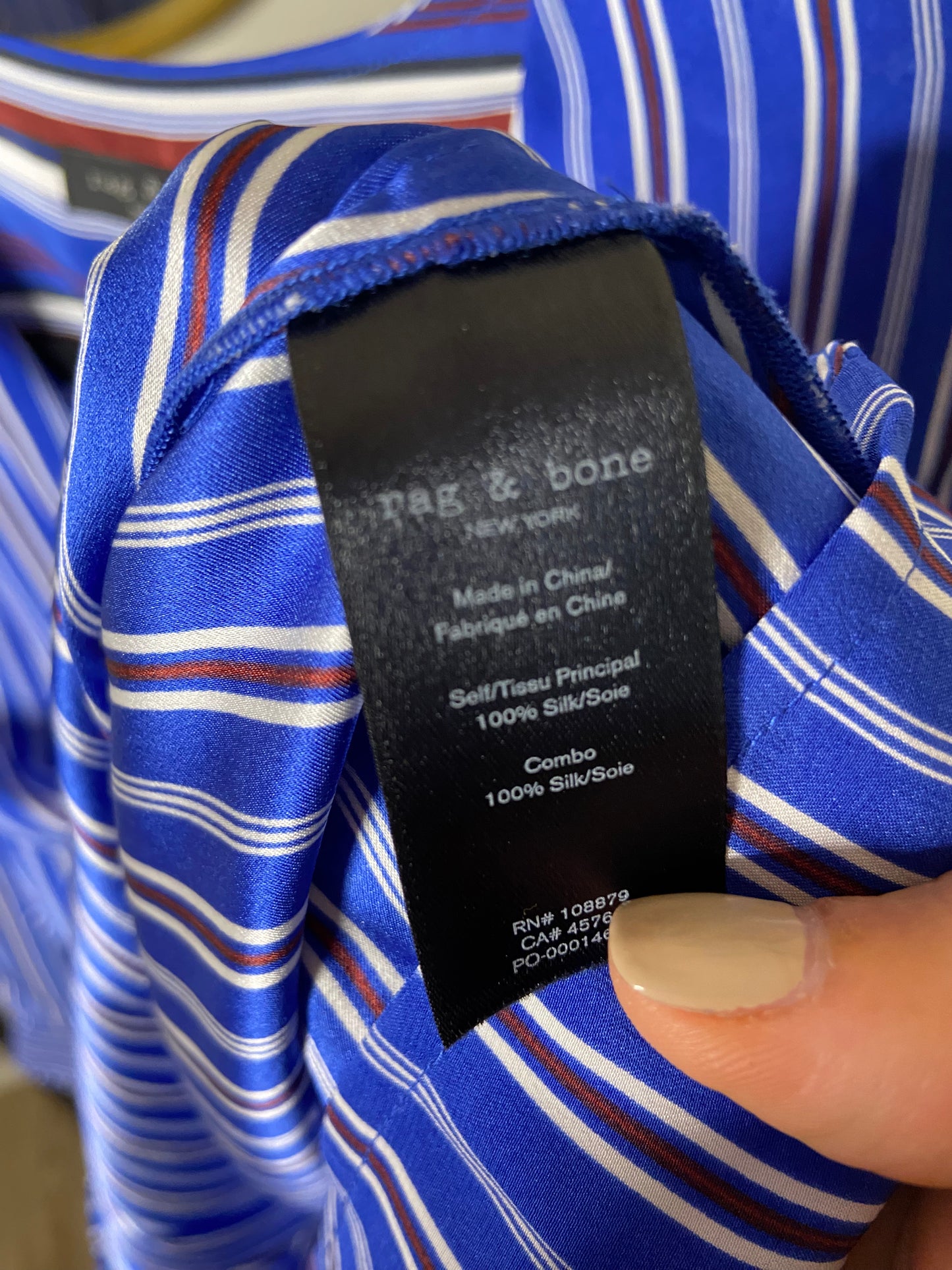 Rag and Bone Felix Stripe Popover size XS