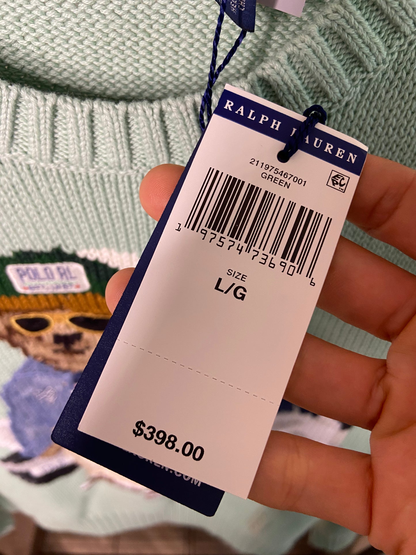 Polo Ralph Lauren Bear Sweater size L