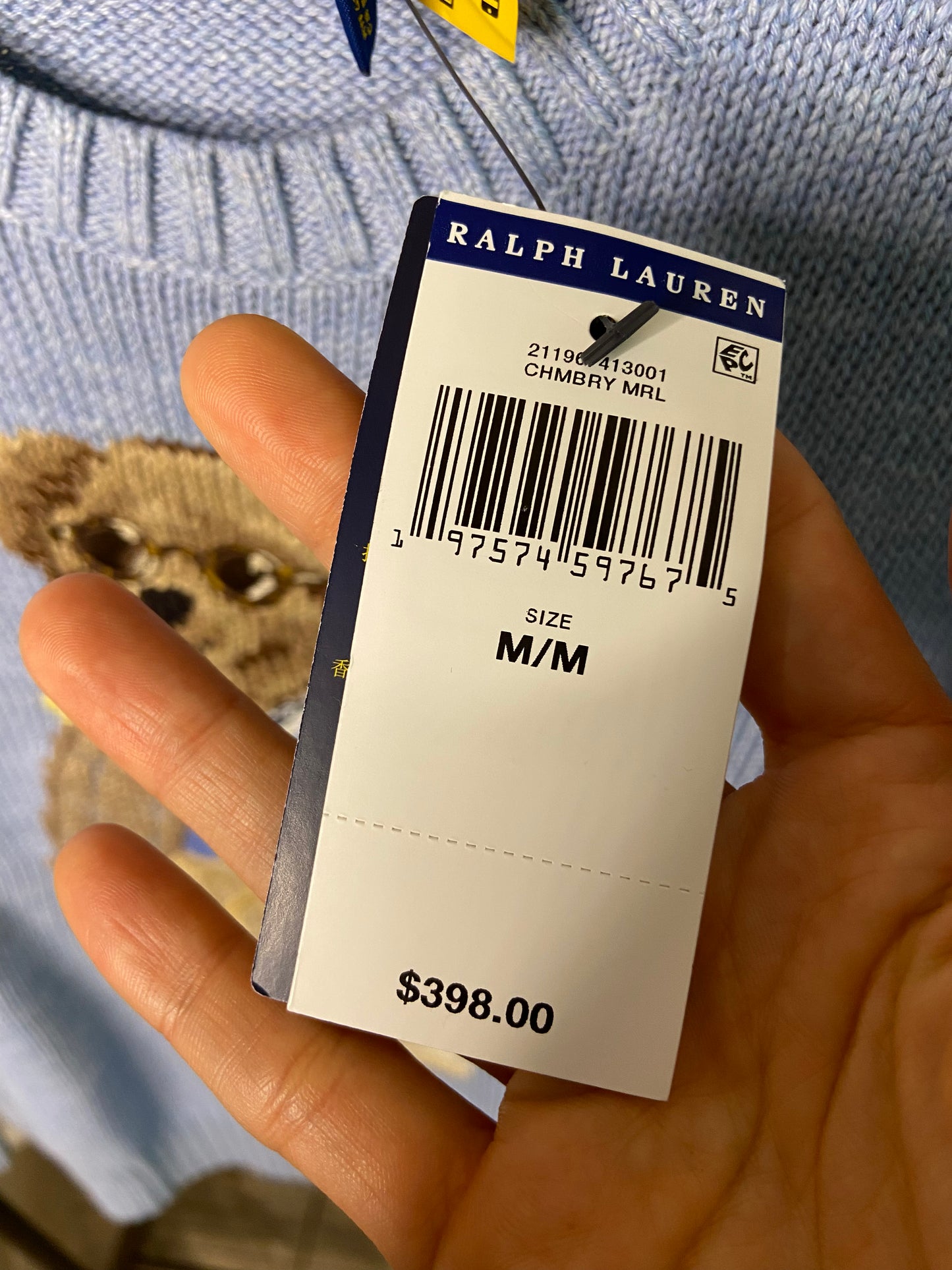 Polo Ralph Lauren Bear Sweater size M