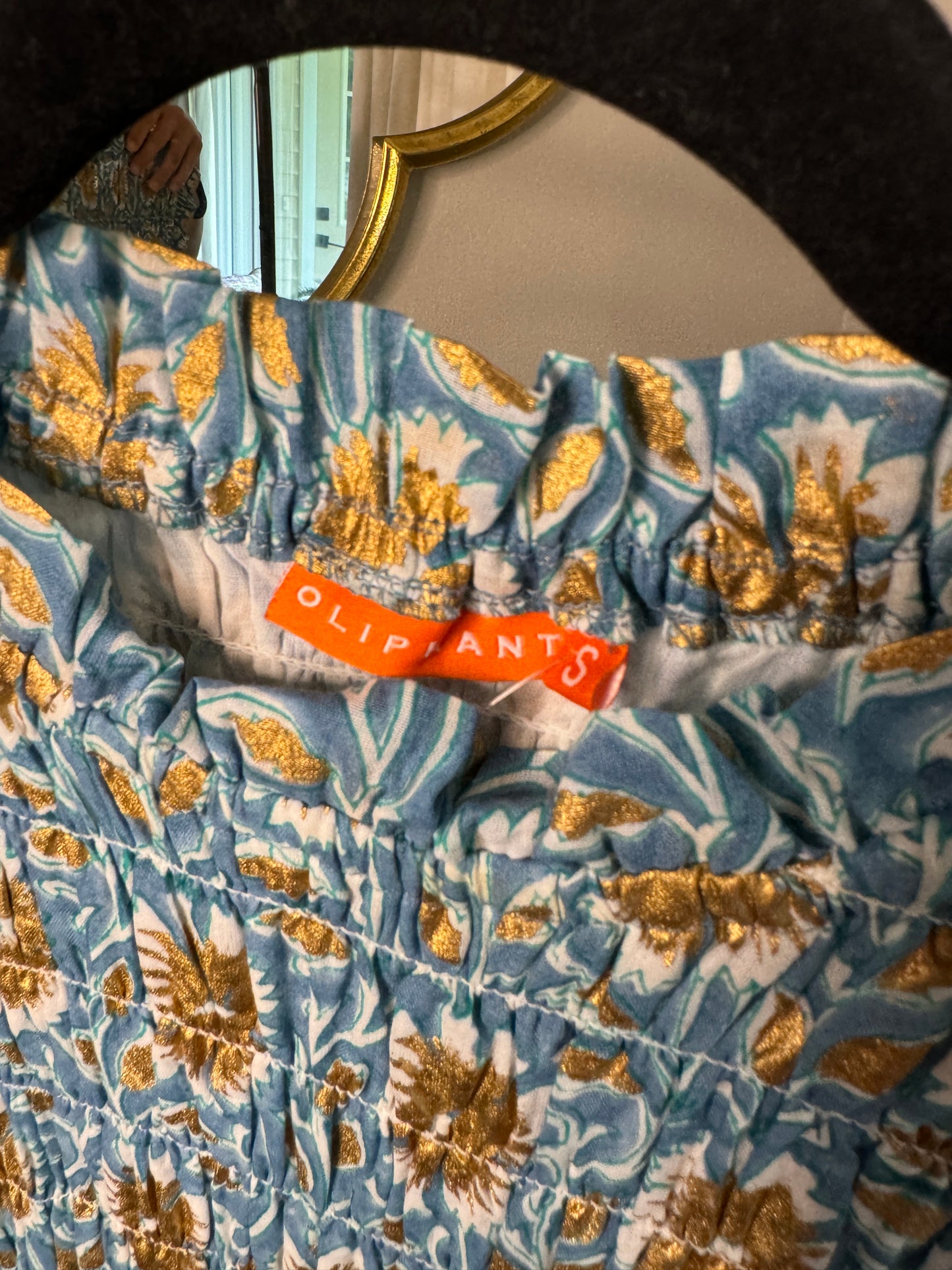 Oliphant Smocked Maxi Dress size S
