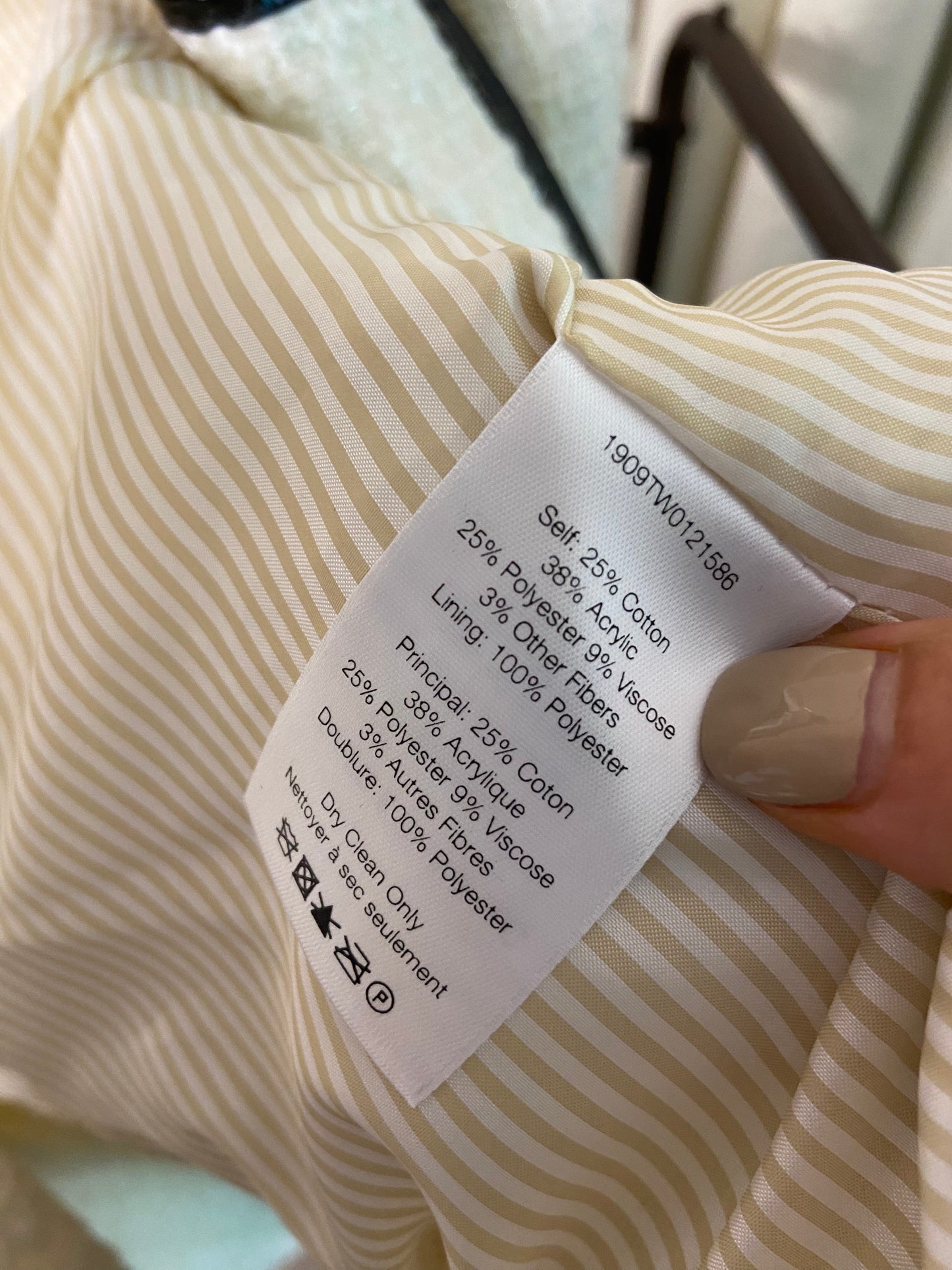 Veronica Beard Cato Cream Tweed Dickey Jacket size 6