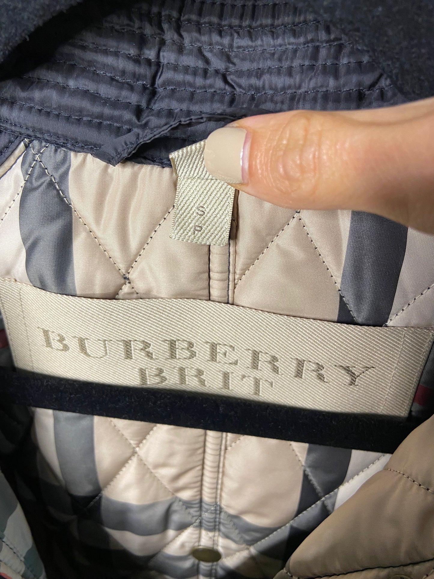 Burberry Nova Check Bellbridge Quilted Coat size S