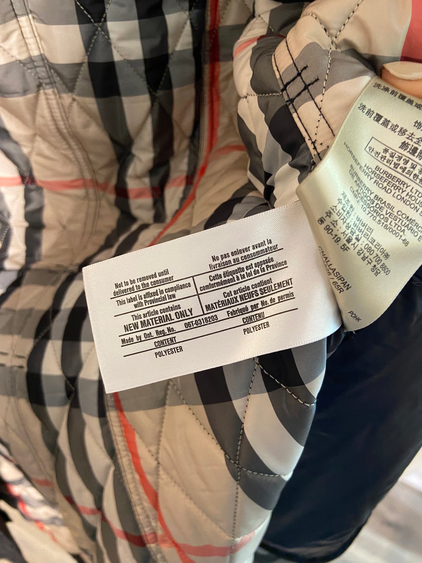 Burberry Nova Check Bellbridge Quilted Coat size S