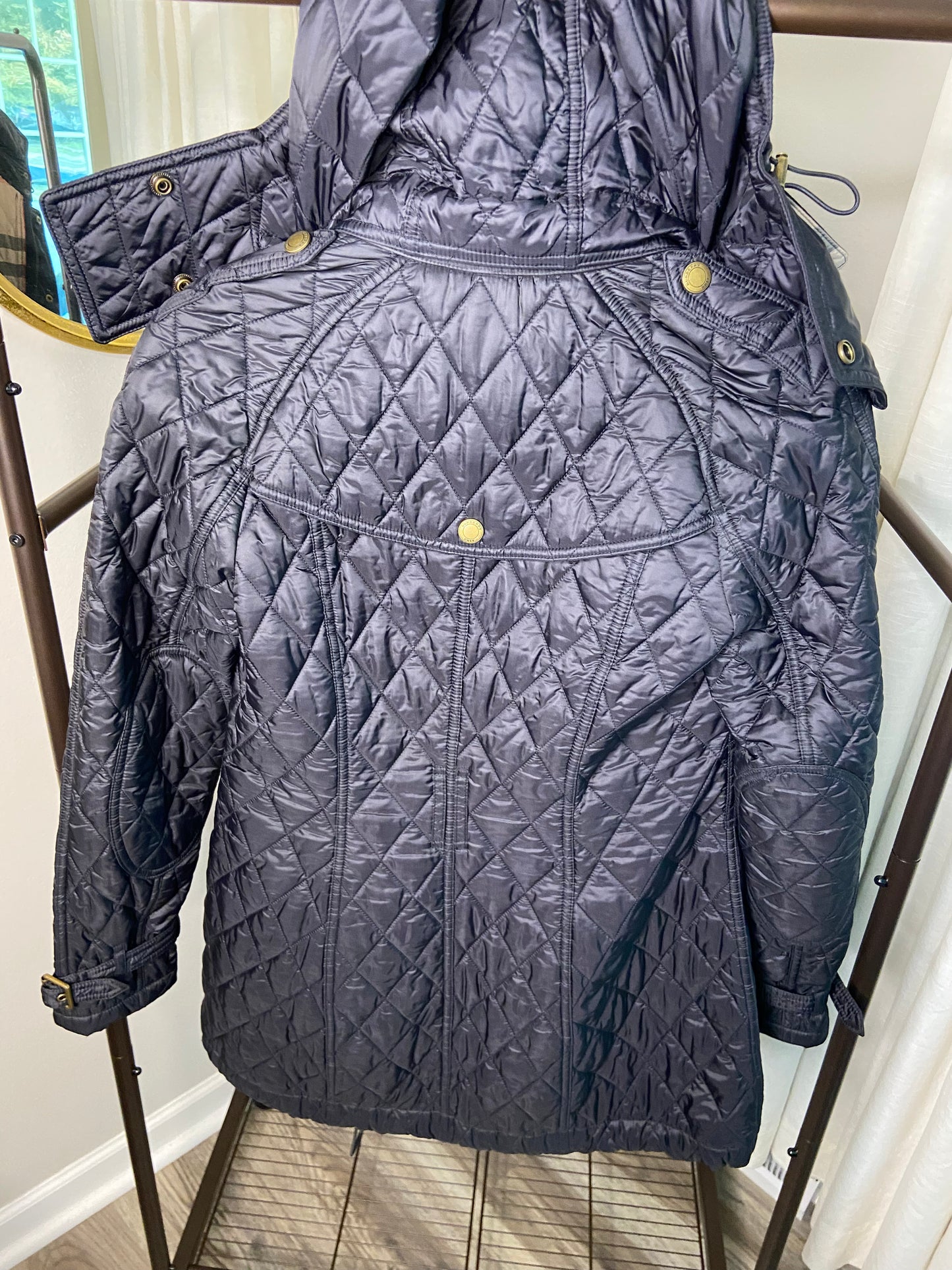 Burberry Nova Check Bellbridge Quilted Coat size S