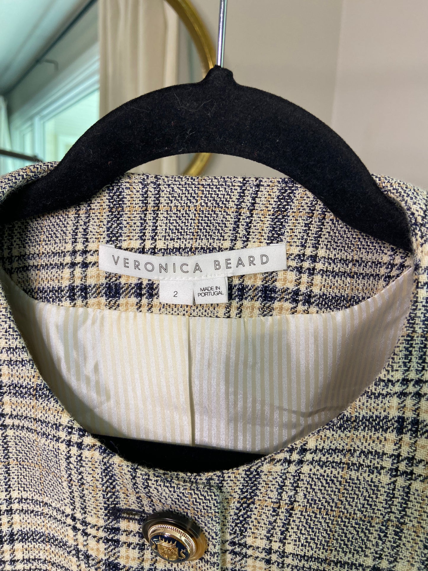 Veronica Beard Vohra Plaid Jacket size 2