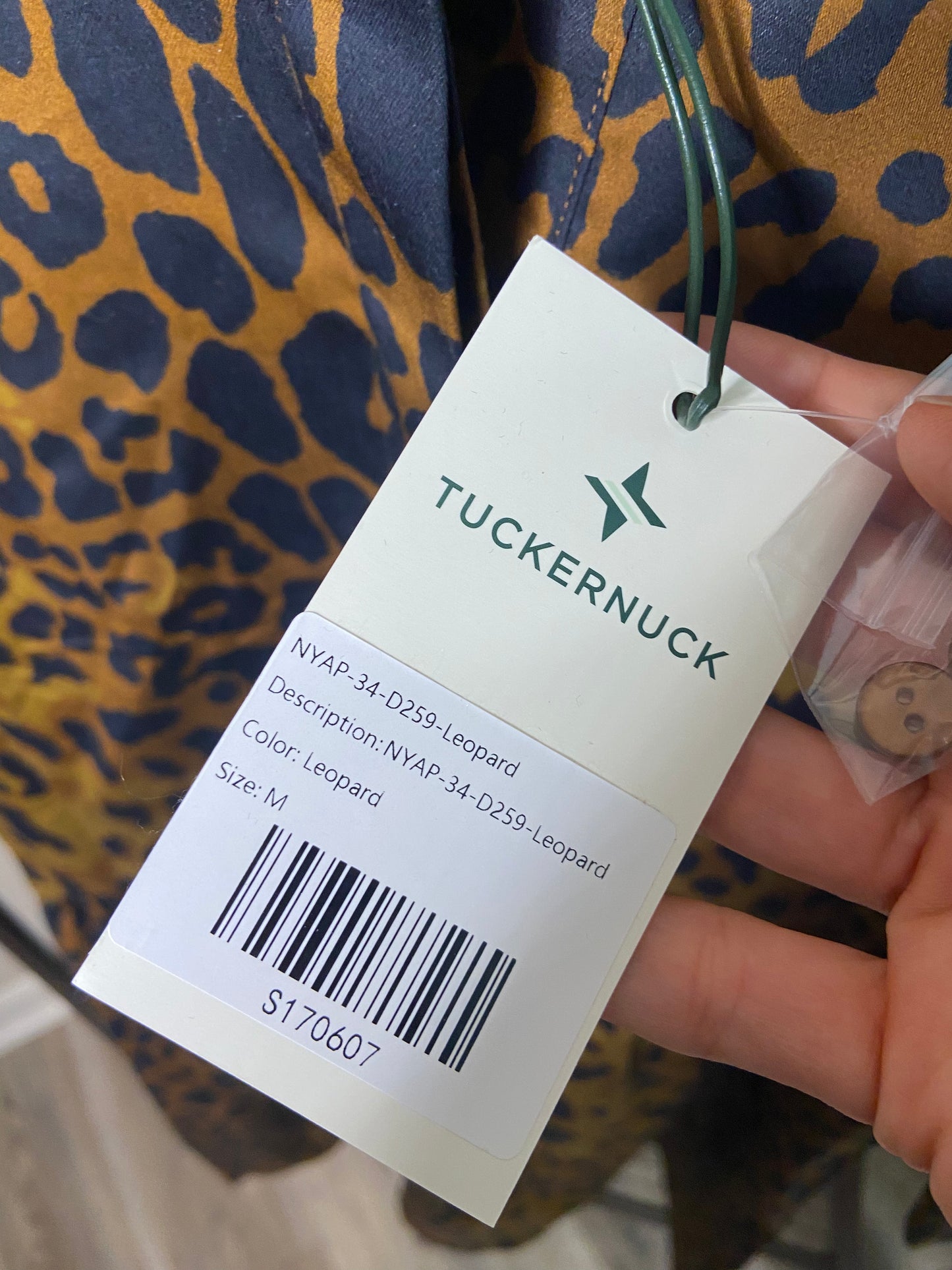 Tuckernuck Leopard Royal Shirt Dress size M