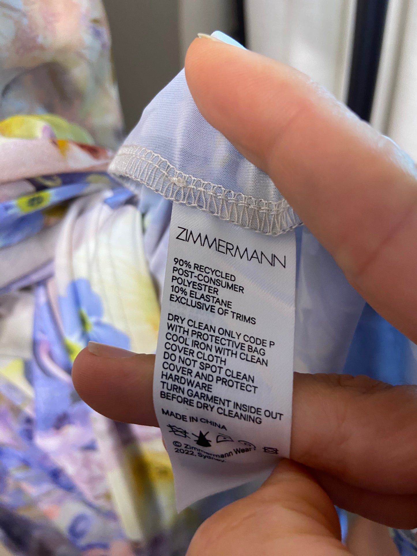 Zimmermann Rhythmic Shirred Floral-Print Midi Dress size US 6