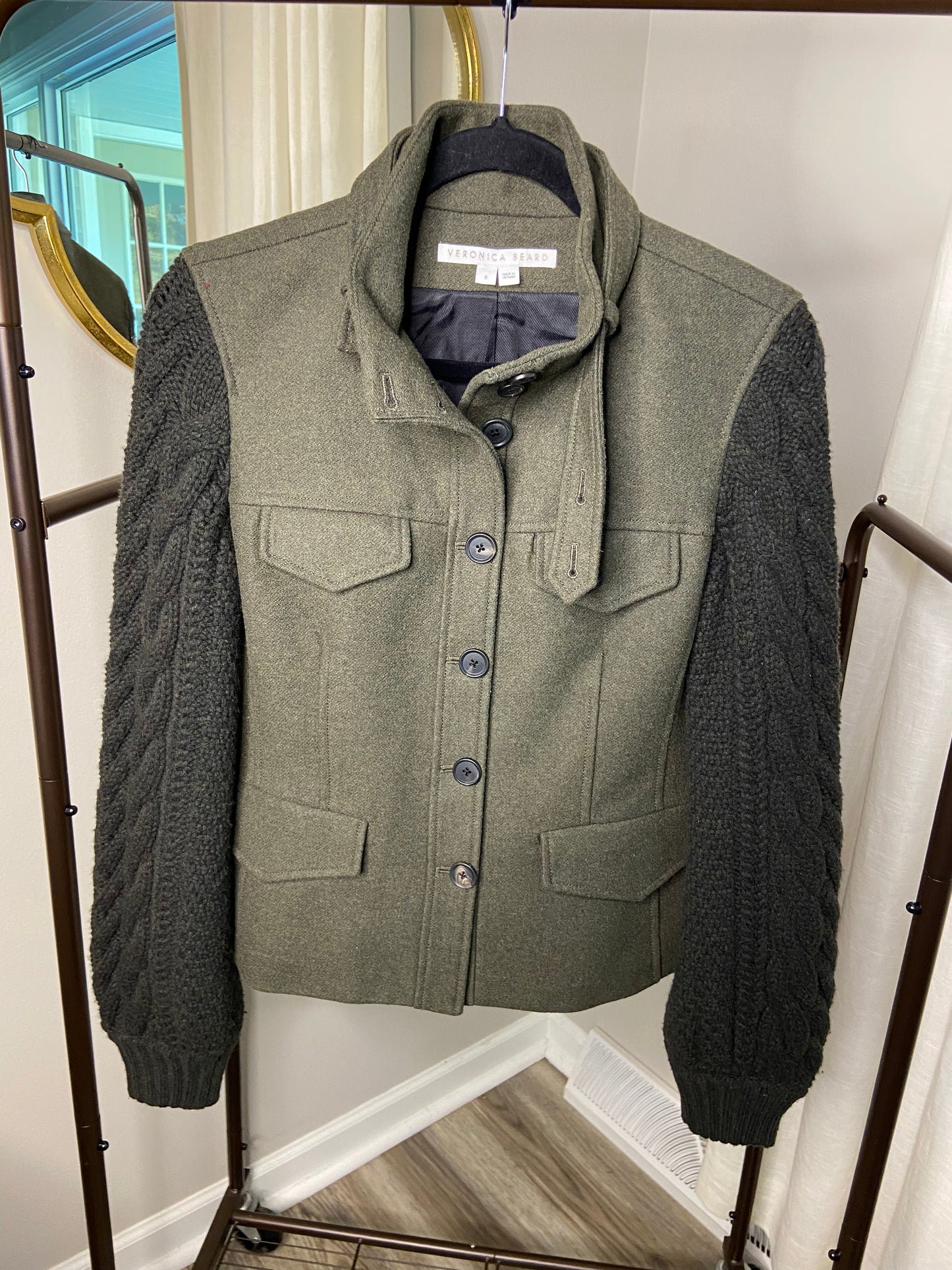 Veronica Beard Arshia Mixed-Media Jacket size 6
