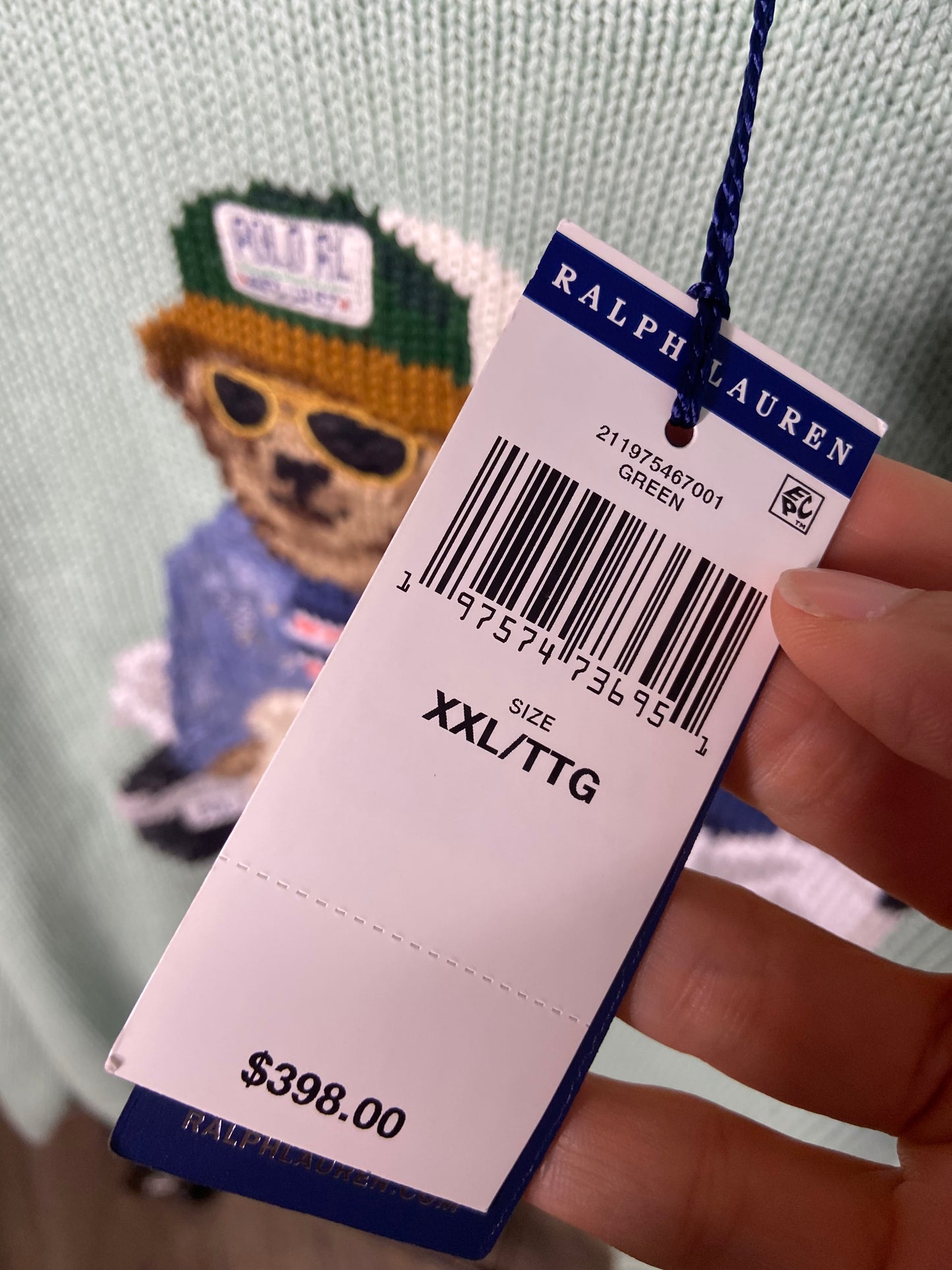 Polo Ralph Lauren Bear Sweater size XXL