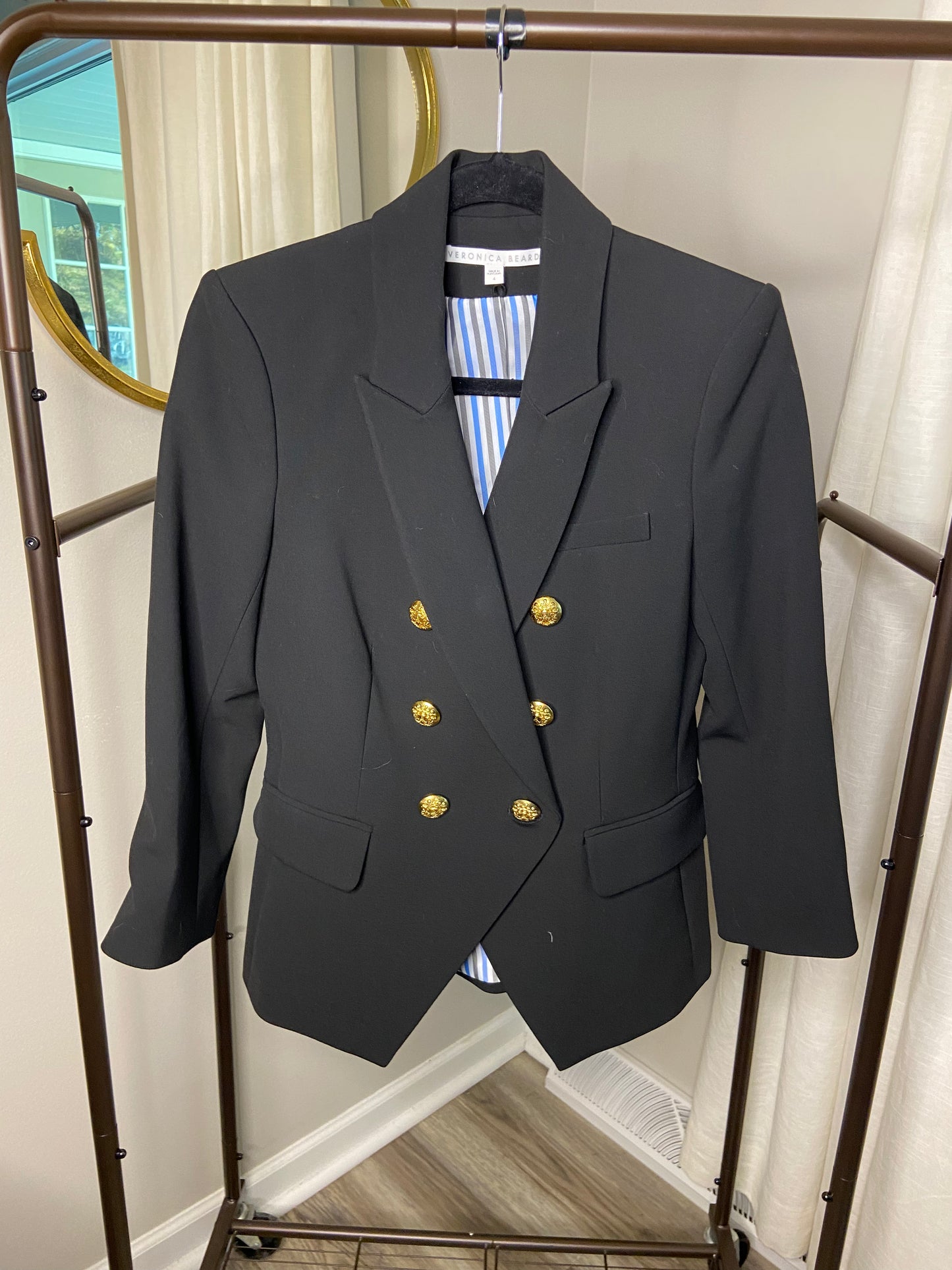 Veronica Beard Empire Dickey Double Breasted Jacket size 4
