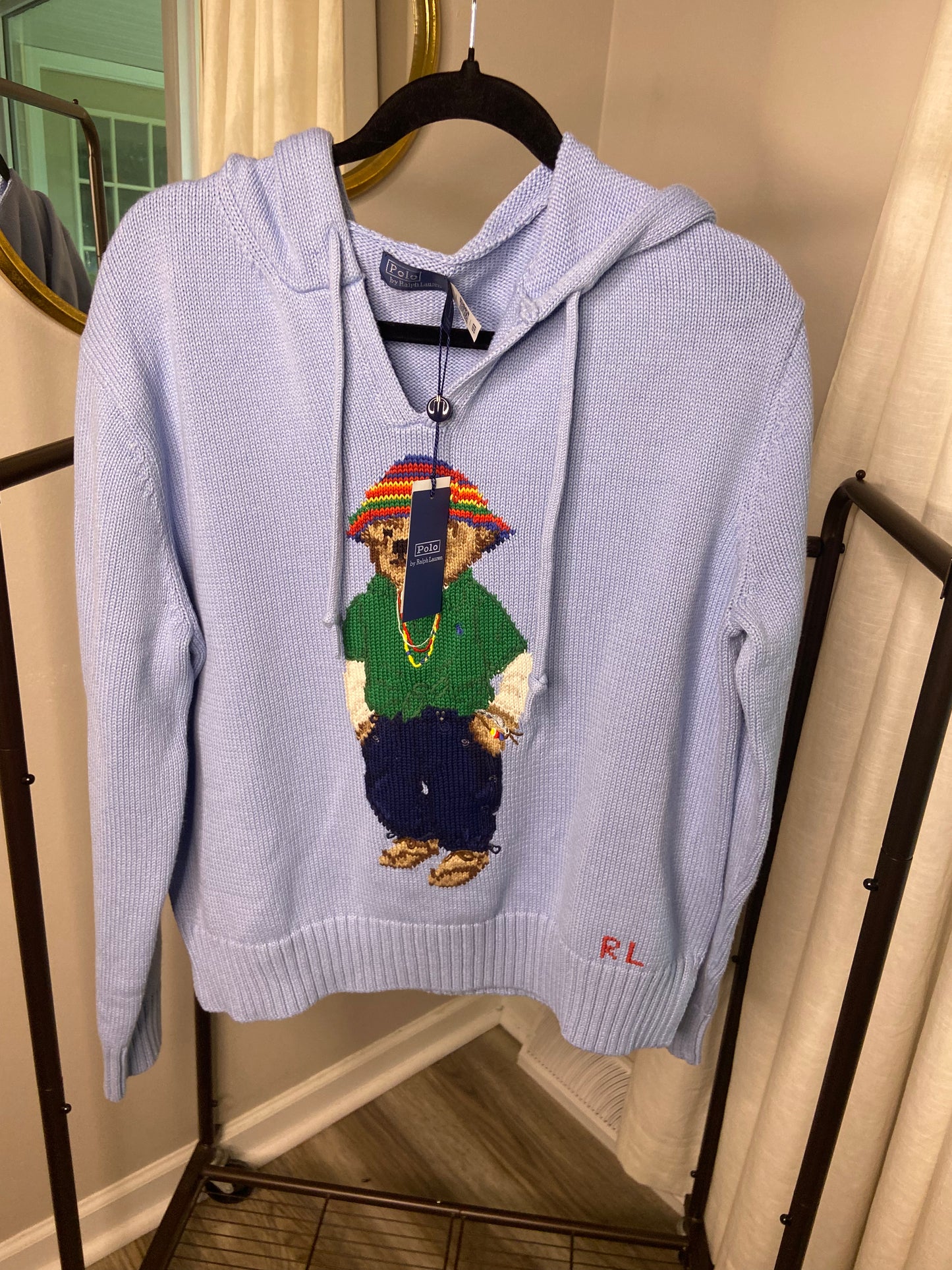 Polo Ralph Lauren Bear Sweater Hoodie size M