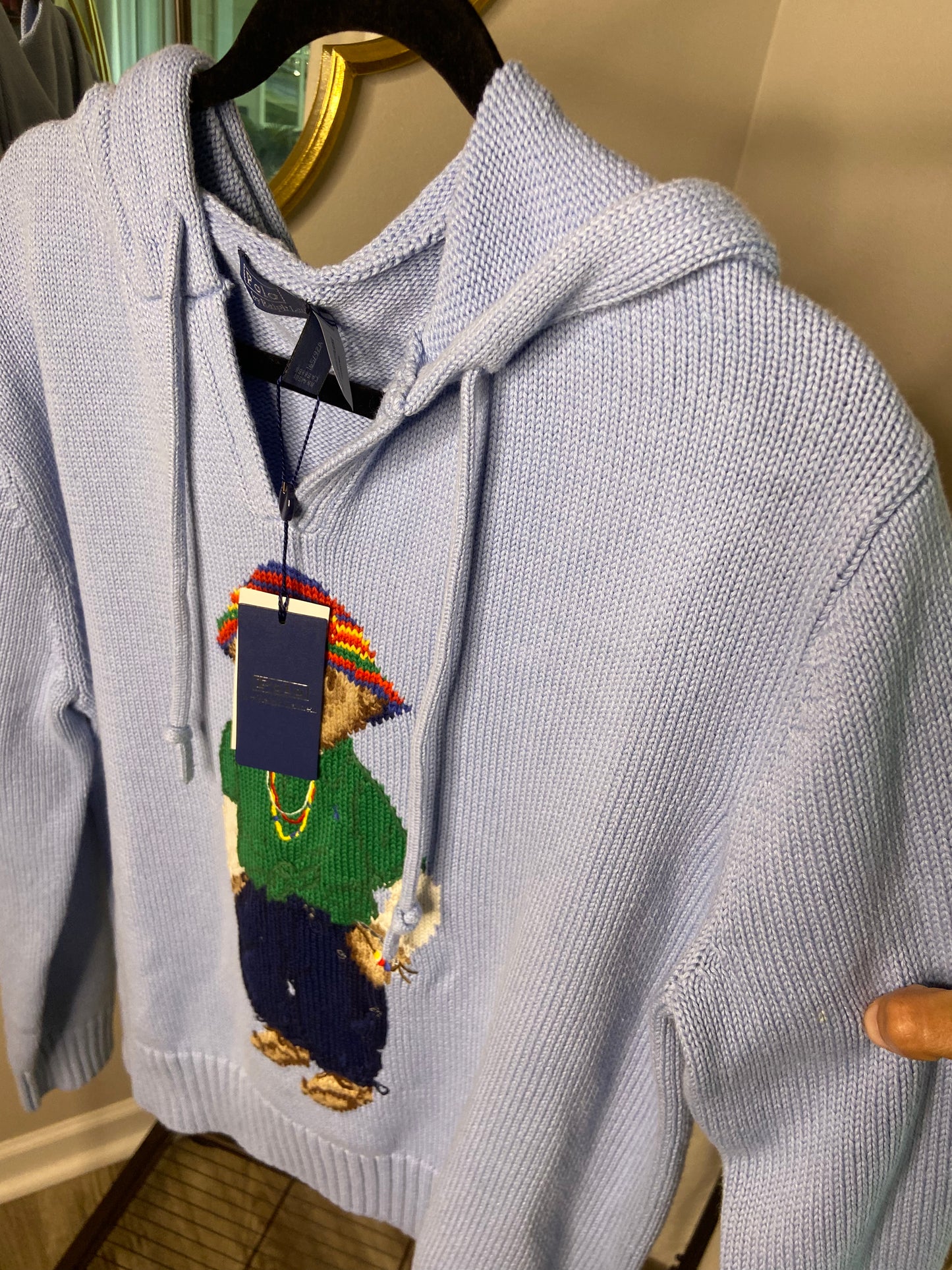 Polo Ralph Lauren Bear Sweater Hoodie size M