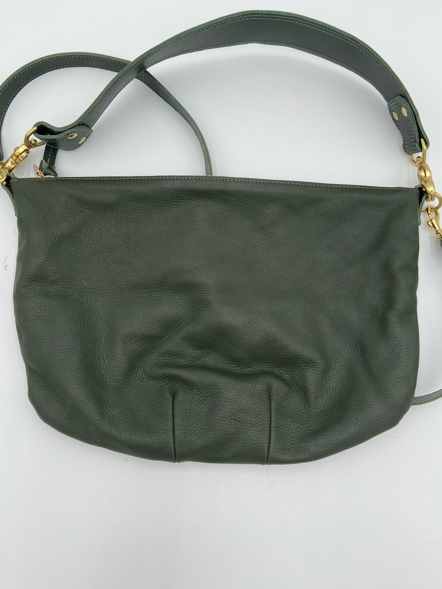 Clare V Moyen Messenger Olive Green