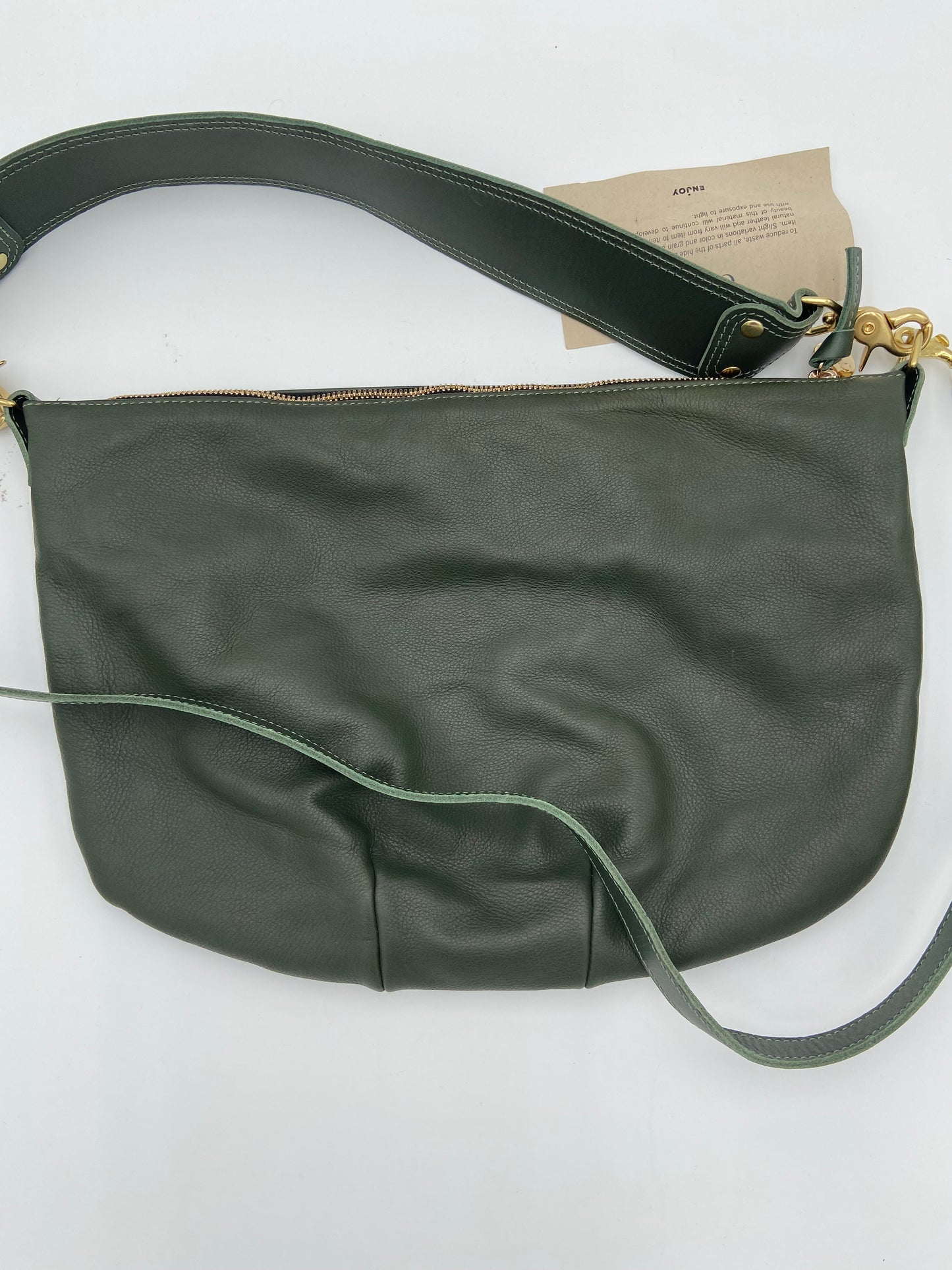 Clare V Moyen Messenger Olive Green