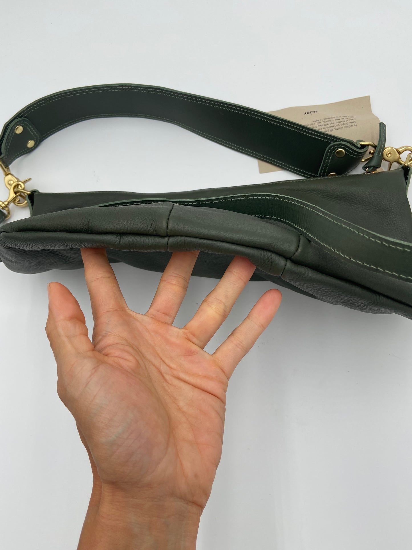 Clare V Moyen Messenger Olive Green