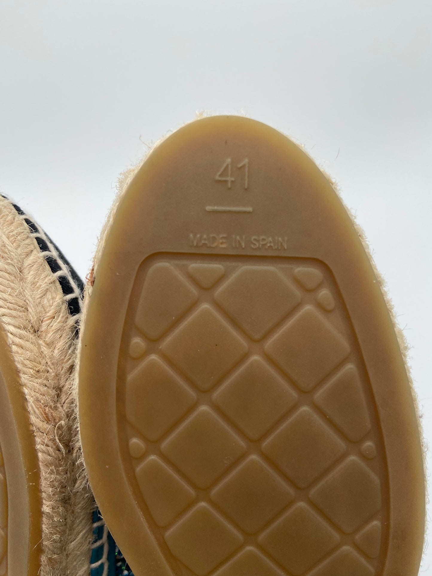 Chanel Interlocking CC Logo Tweed Espadrilles size 41