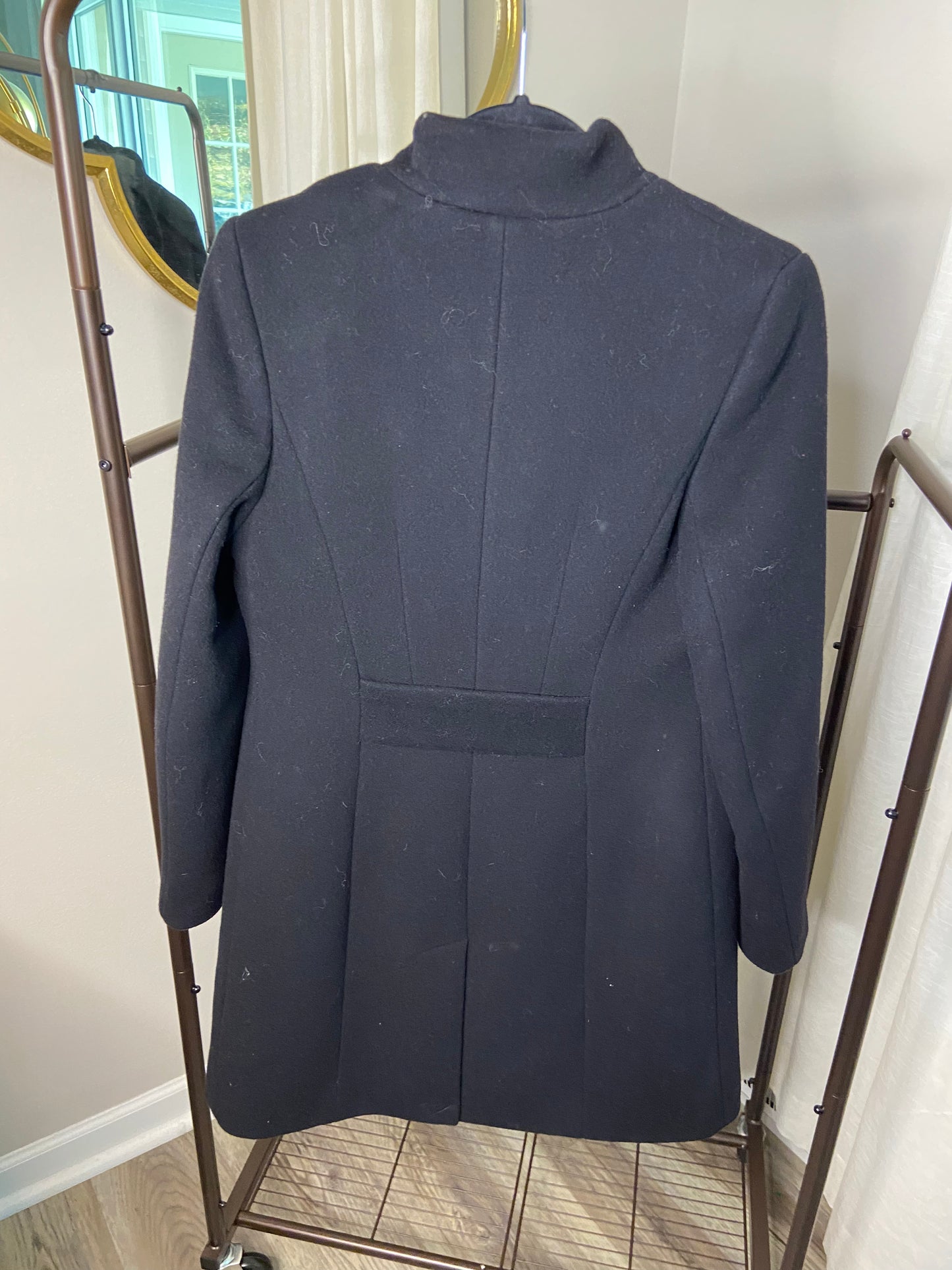 Wilfred Laval Black Wool Cashmere Coat size S