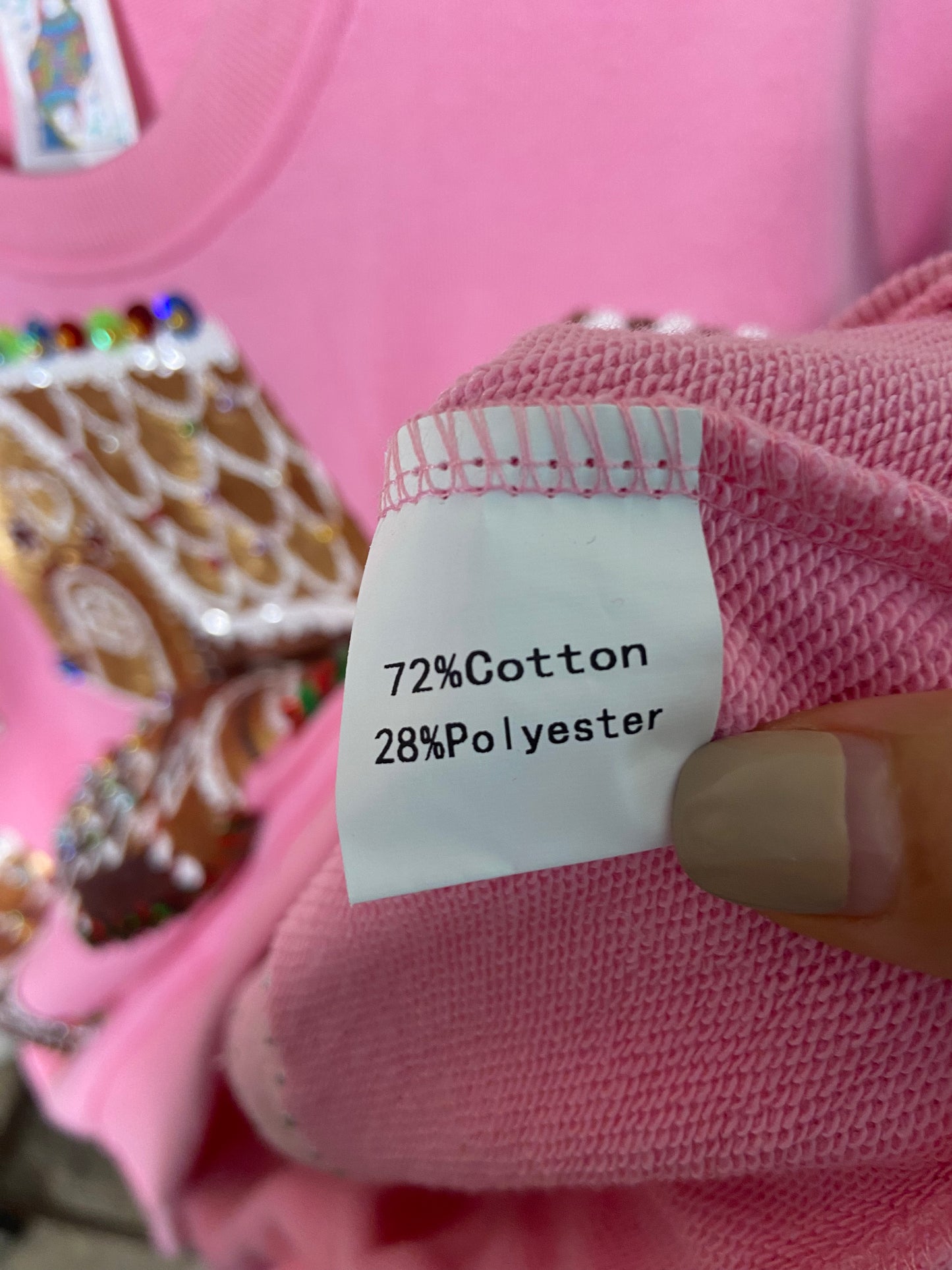 Queen of Sparkles Gingerbread Holiday Sweatshirt size XS