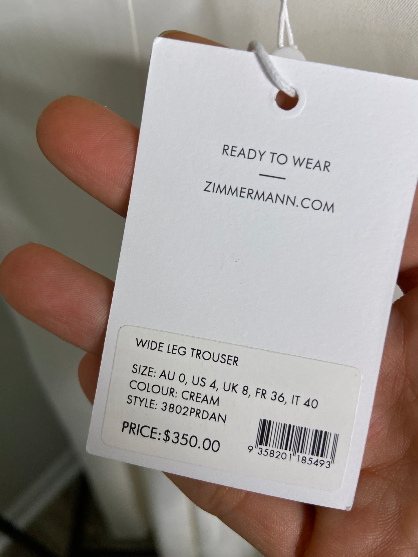 Zimmermann Wide Leg Trousers size US 4