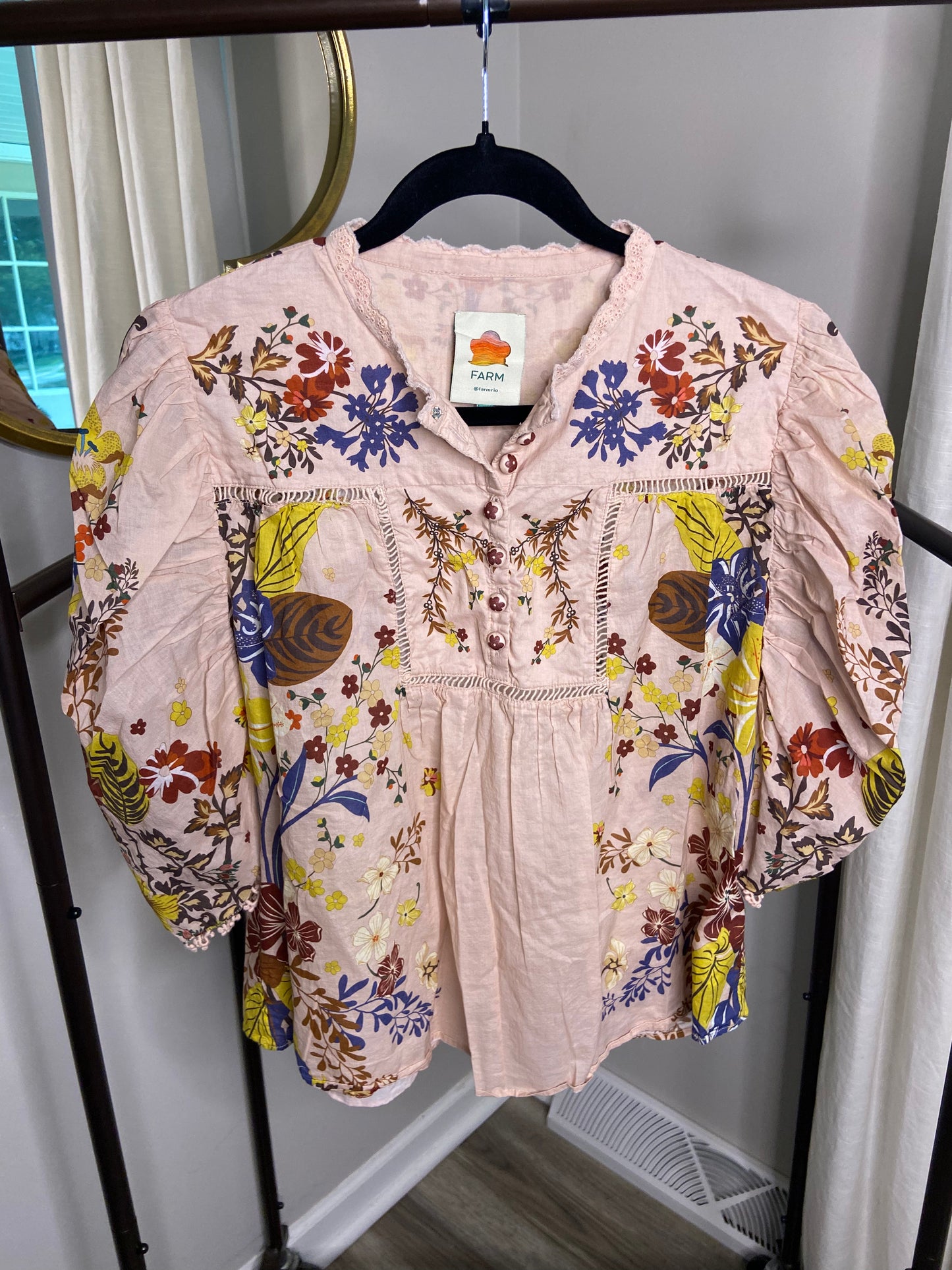 Farm Rio Beauty Bouquet Blouse size L