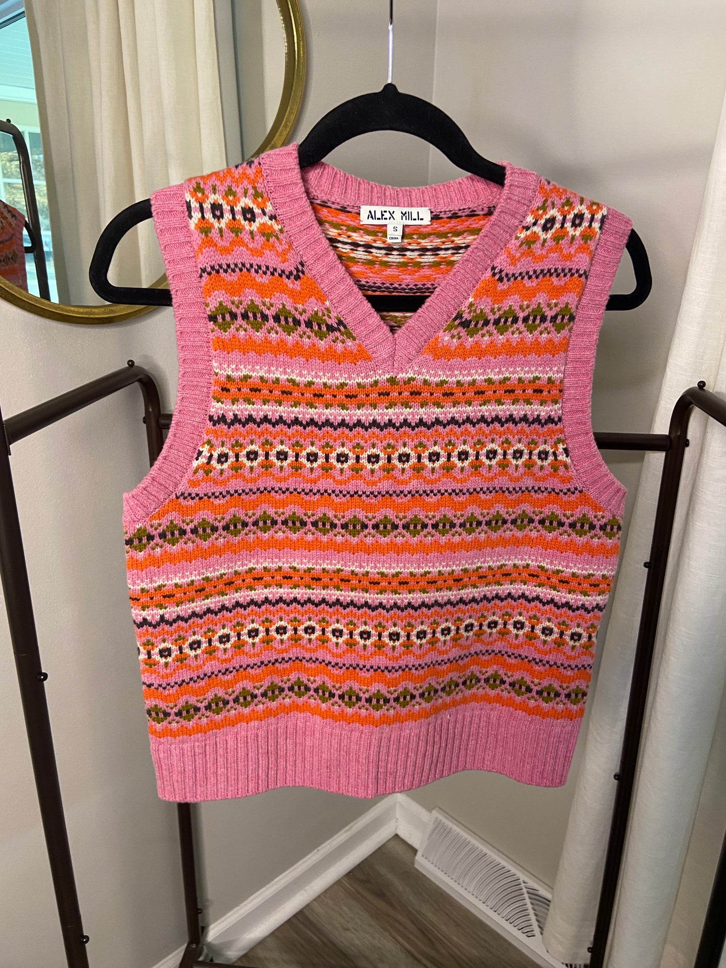 Alex Mill Francis Fair Isle Vest size S